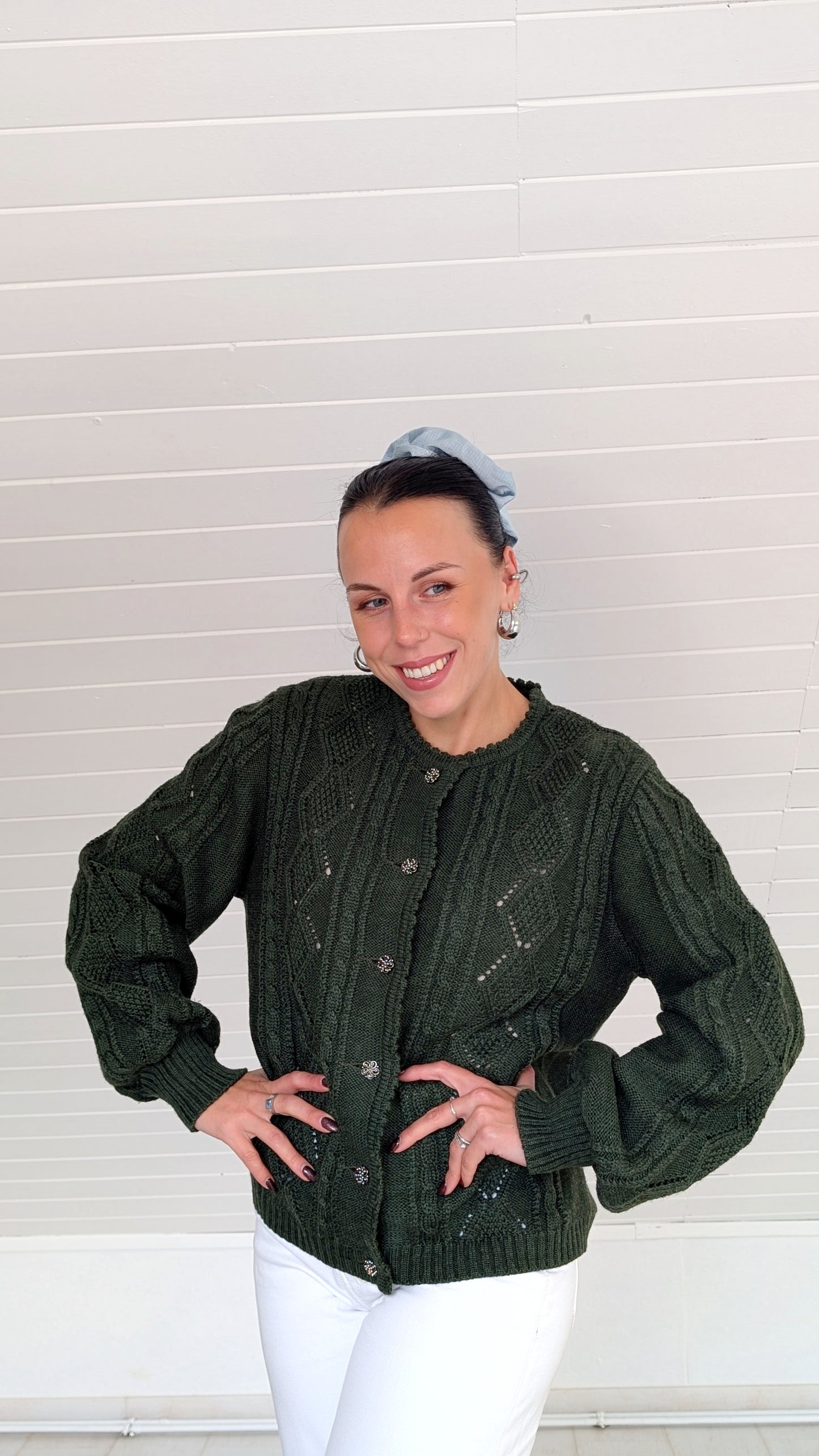 Cardigan autrichien pure laine rare T38-40