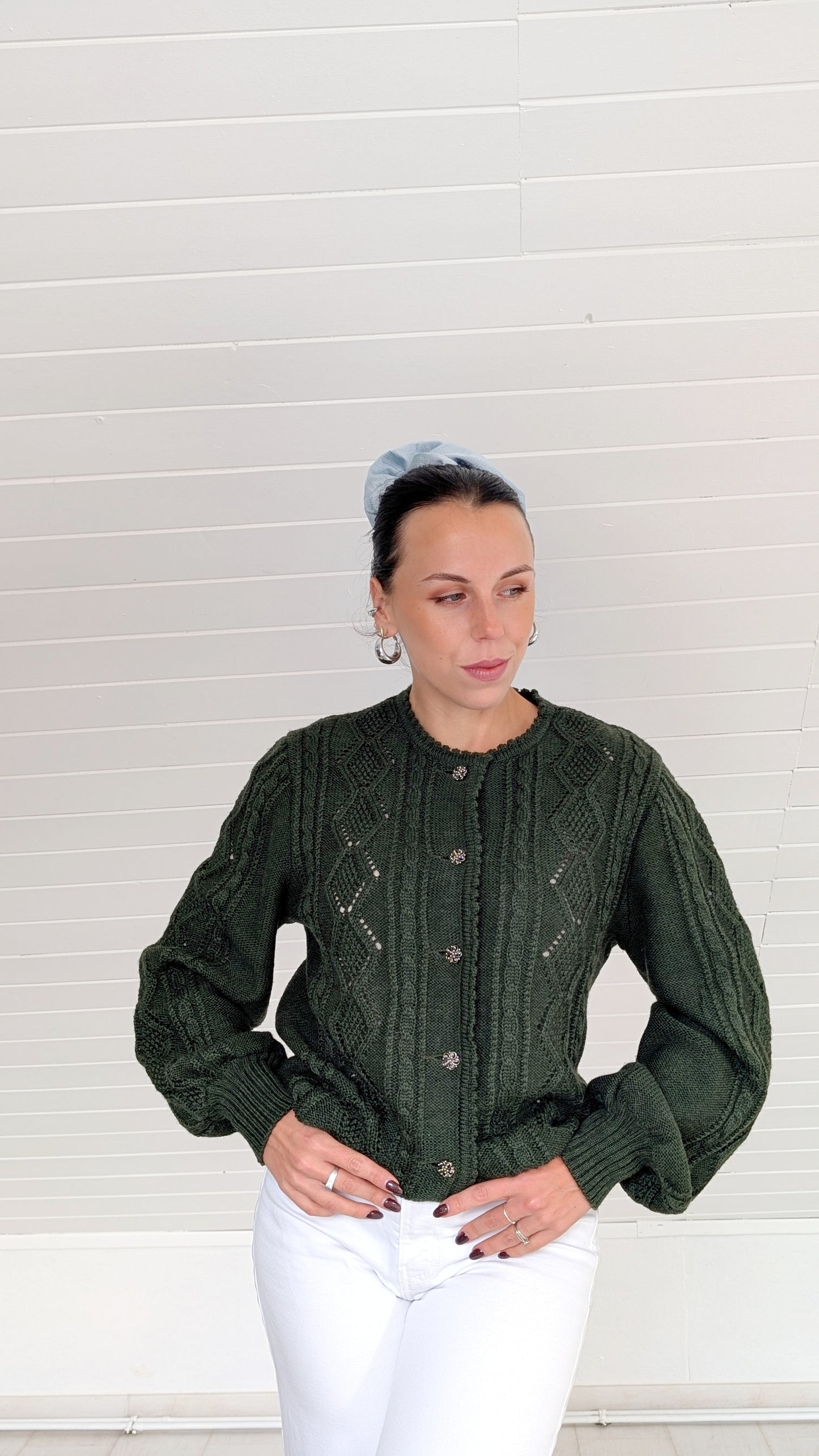 Cardigan autrichien pure laine rare T38-40