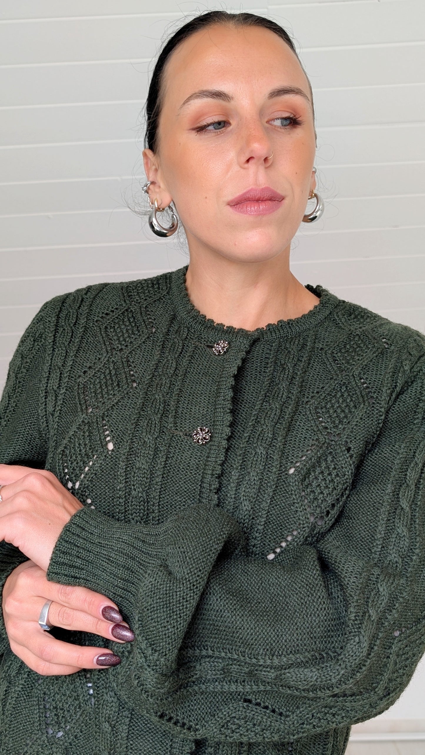 Cardigan autrichien pure laine rare T38-40