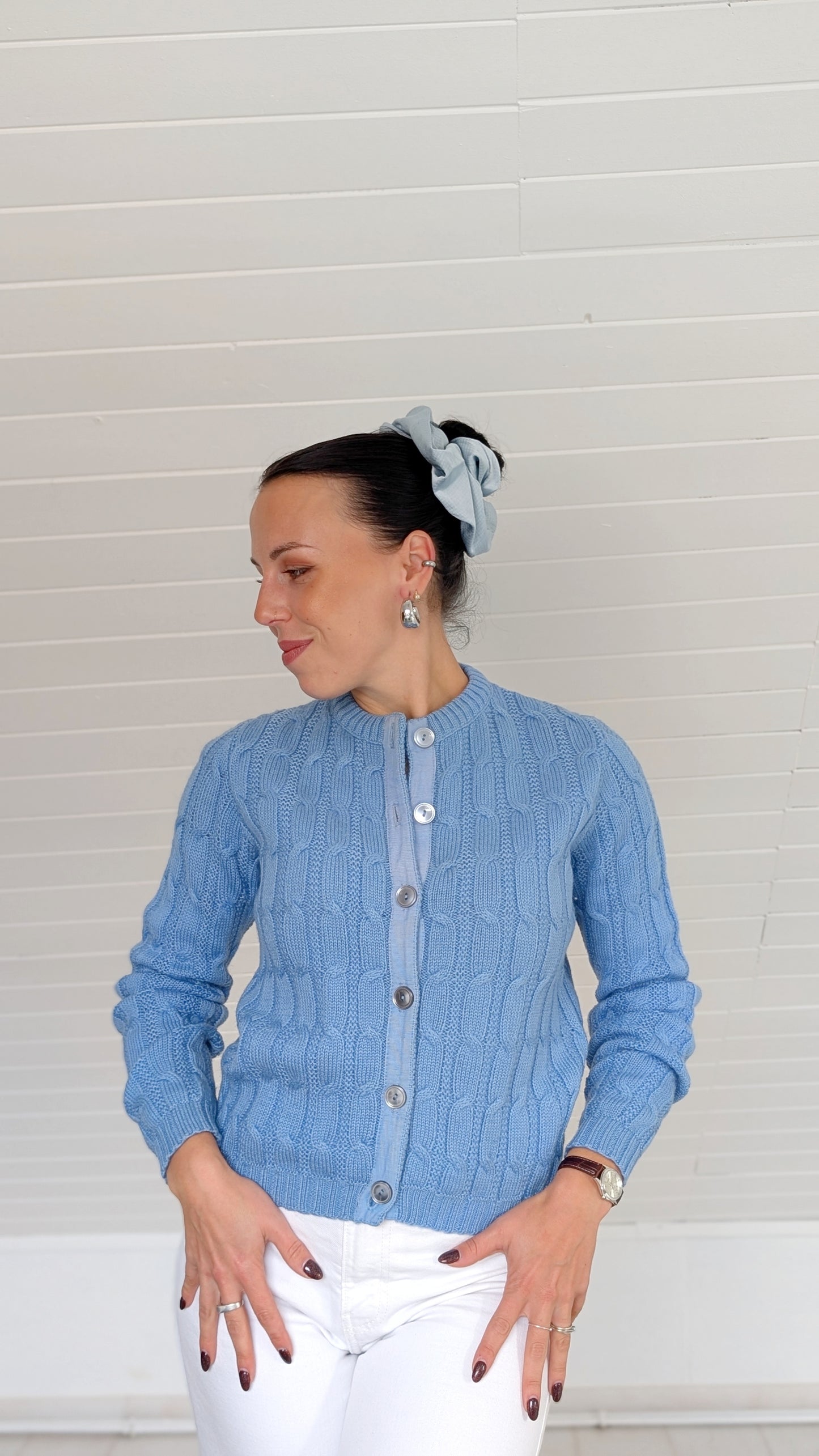 Cardigan pure laine made in USA T36