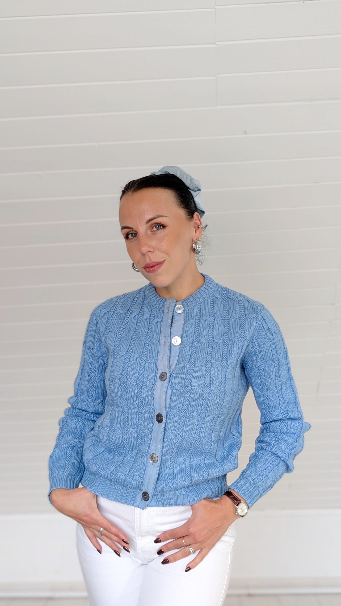 Cardigan pure laine made in USA T36