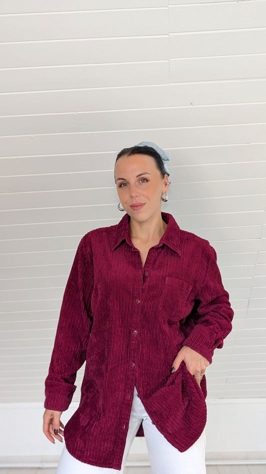 Chemise velours de coton T40