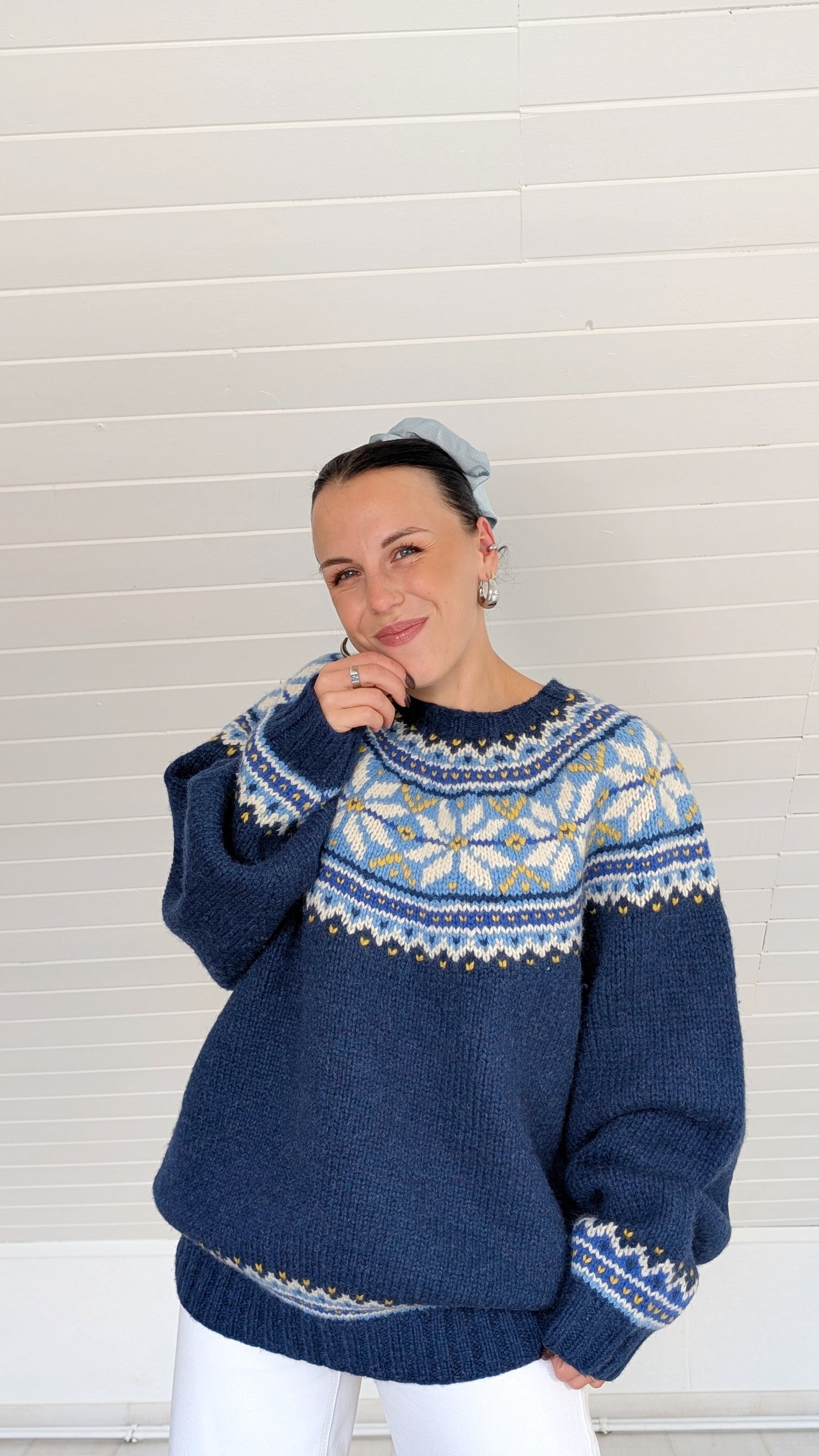 Pull islandais pure laine jusqu'à un 44