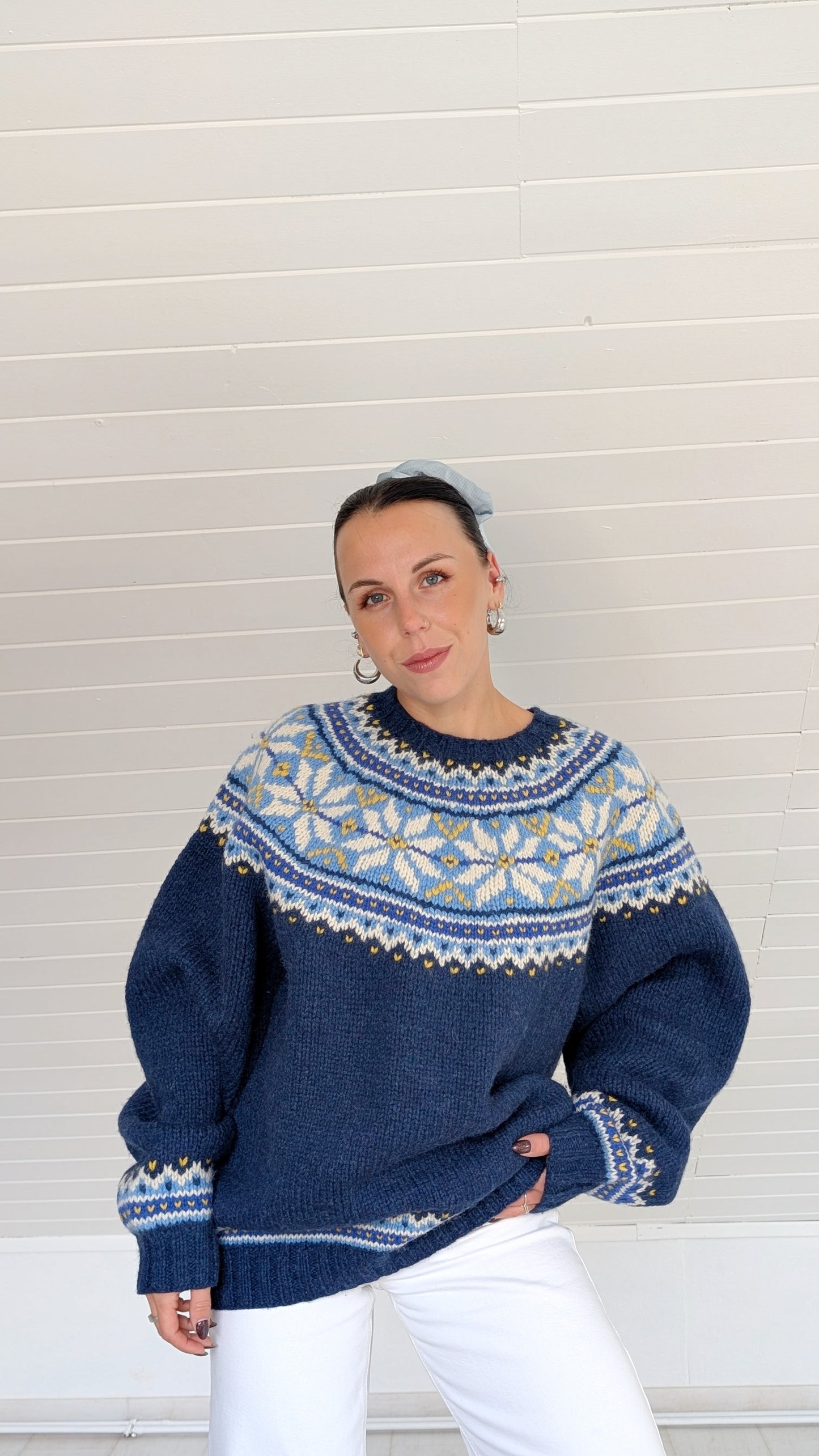 Pull islandais pure laine jusqu'à un 44