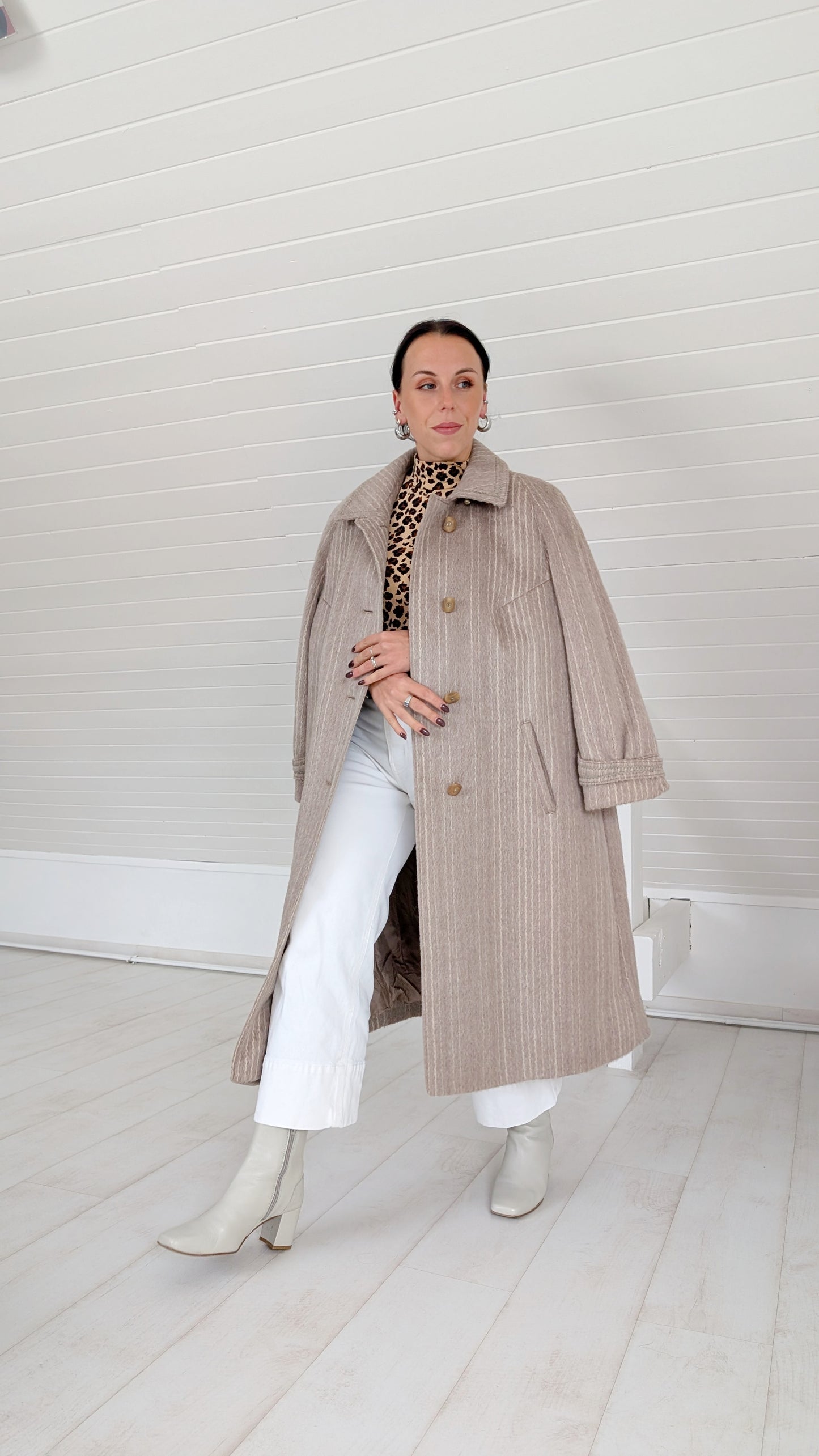 Manteau pure laine lama 80s T38-40
