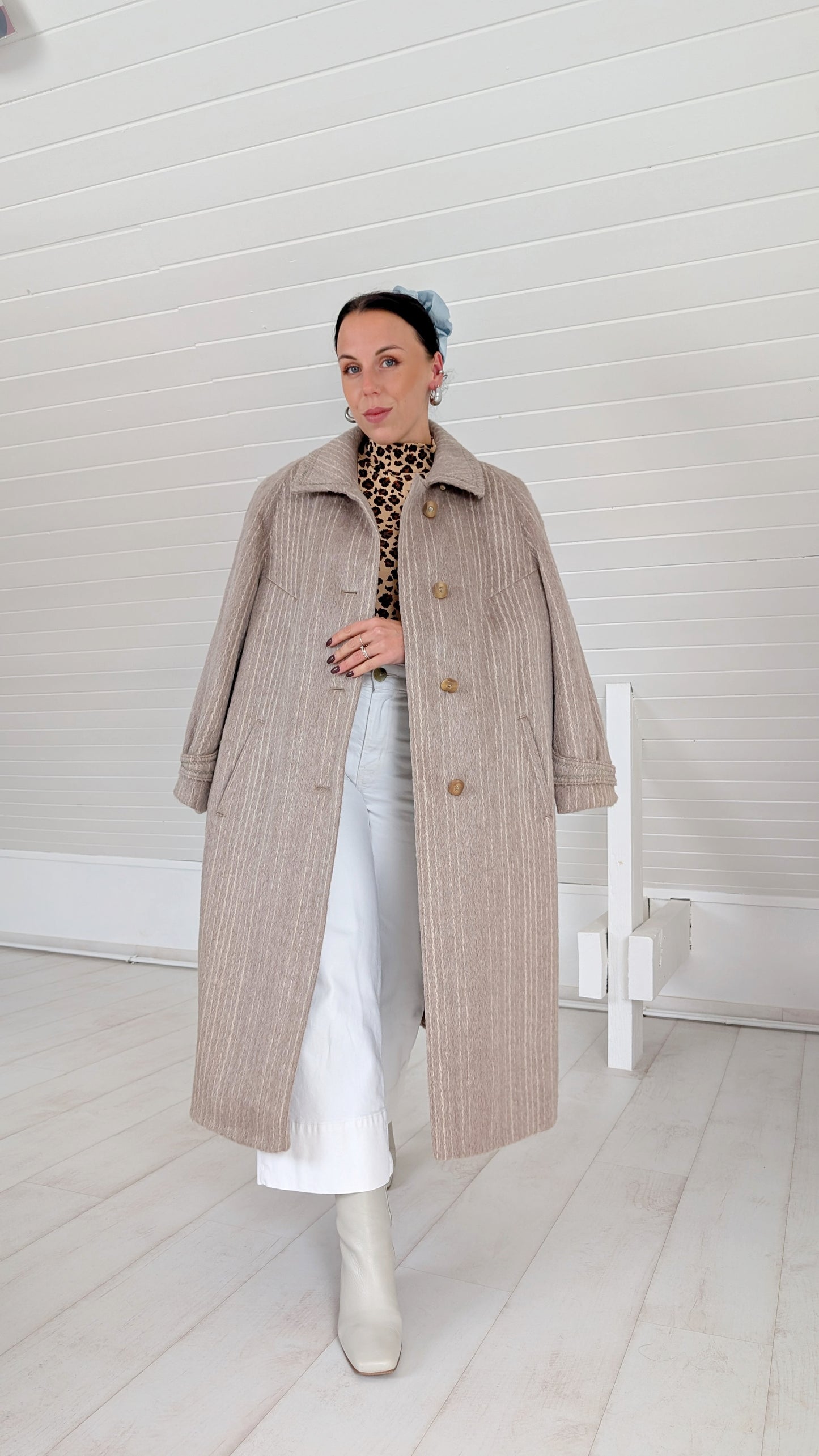 Manteau pure laine lama 80s T38-40