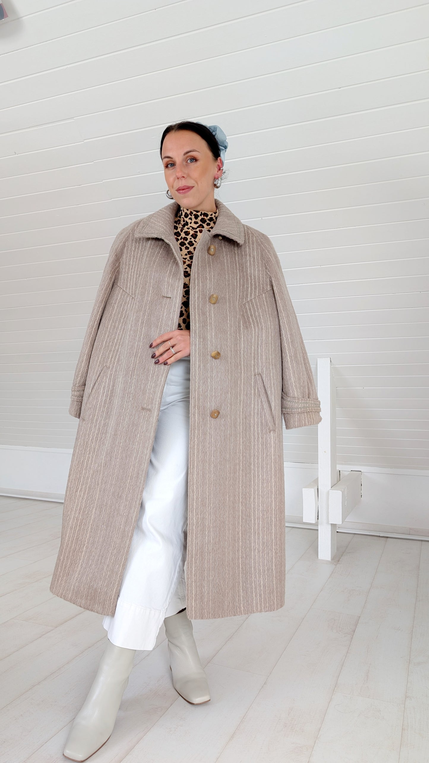 Manteau pure laine lama 80s T38-40