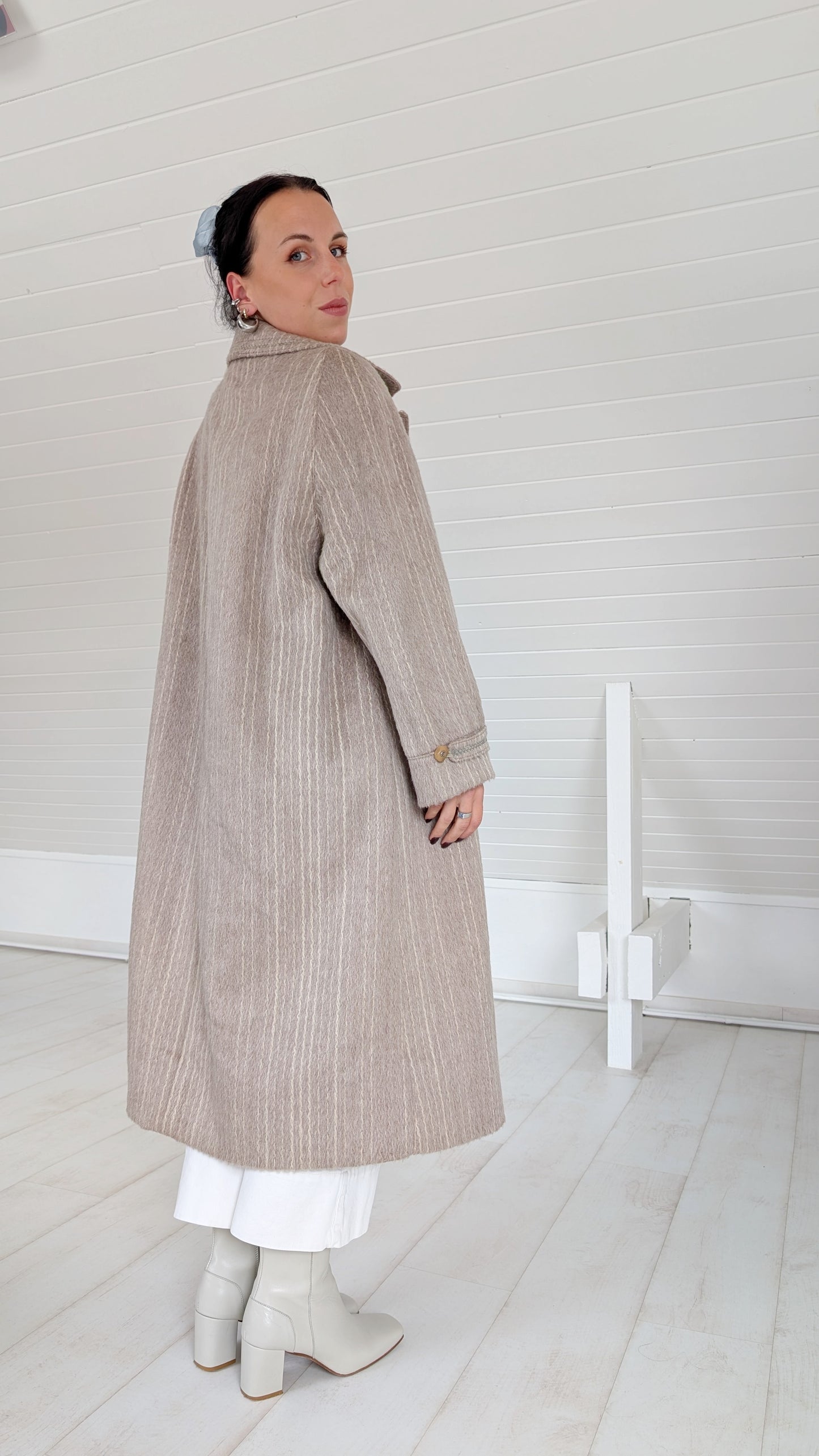 Manteau pure laine lama 80s T38-40
