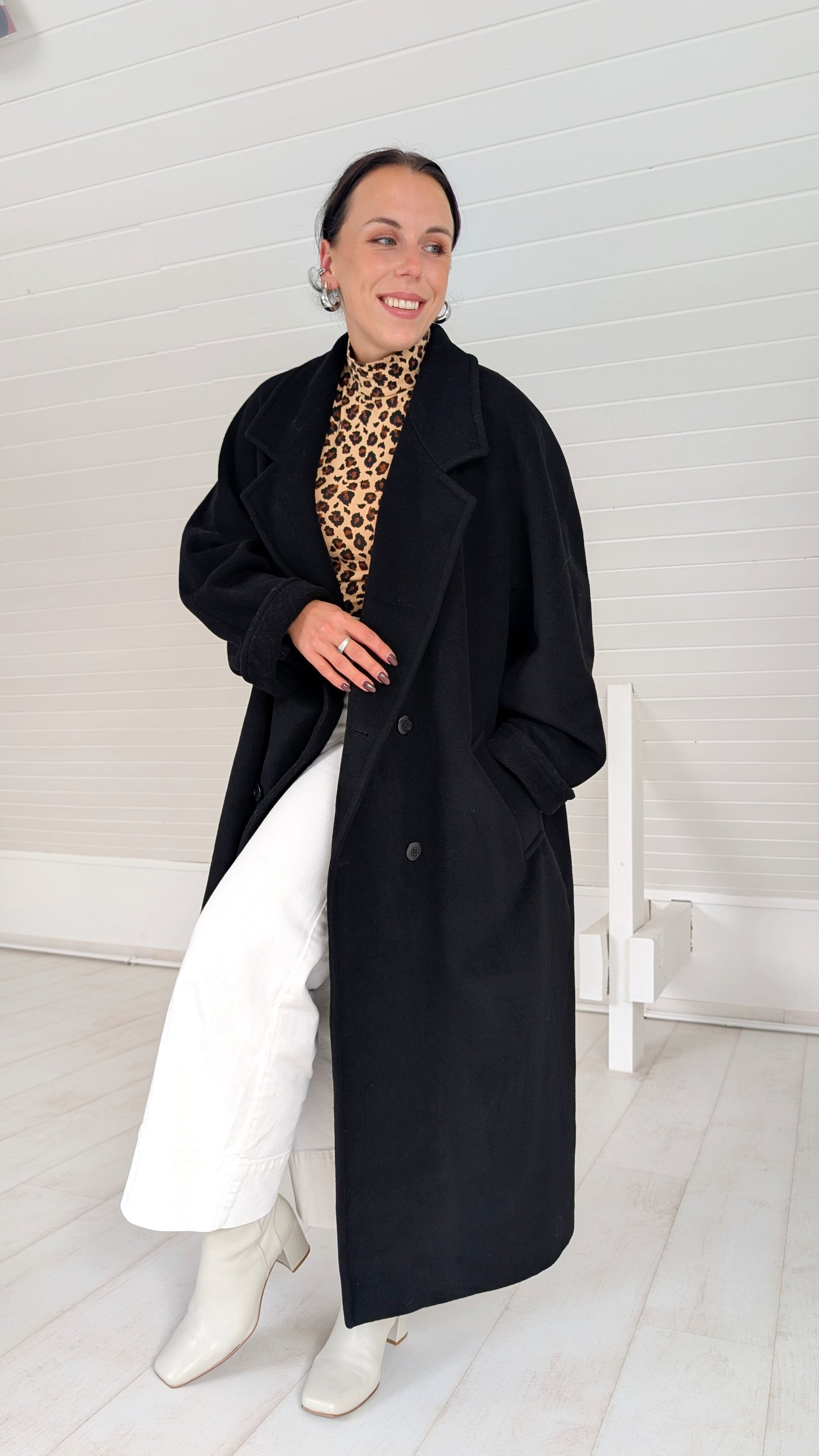 Manteau laine 80s jusqu'à un 42