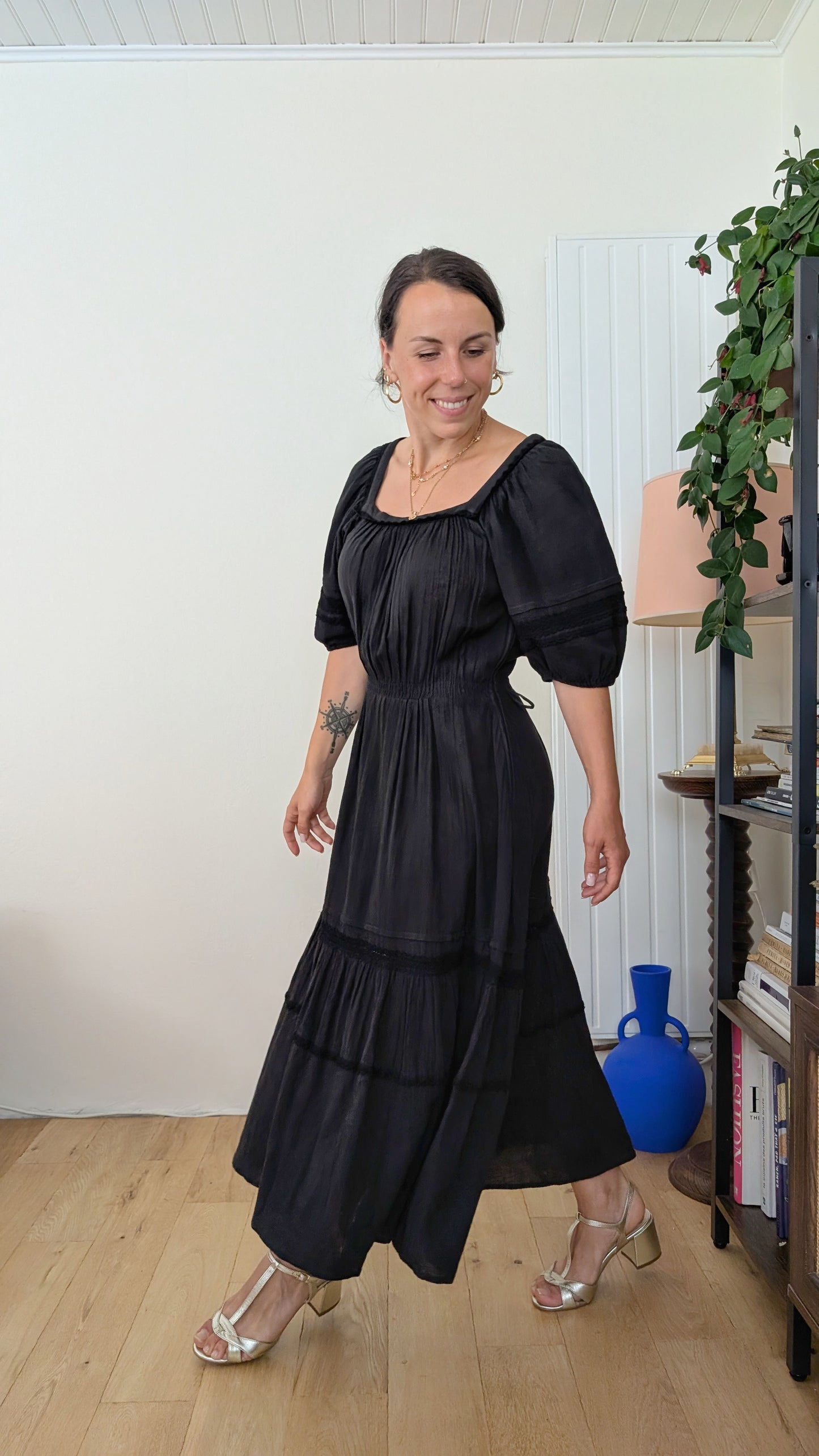 Robe 70s gaze de coton T38