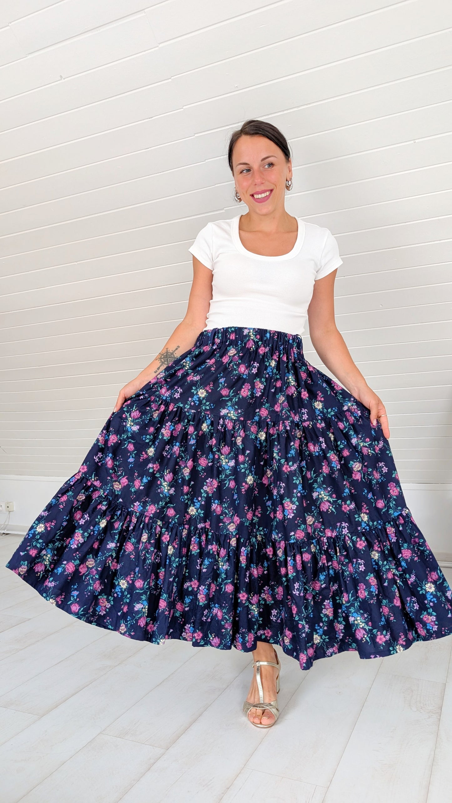 Superbe jupe maxi coton T42