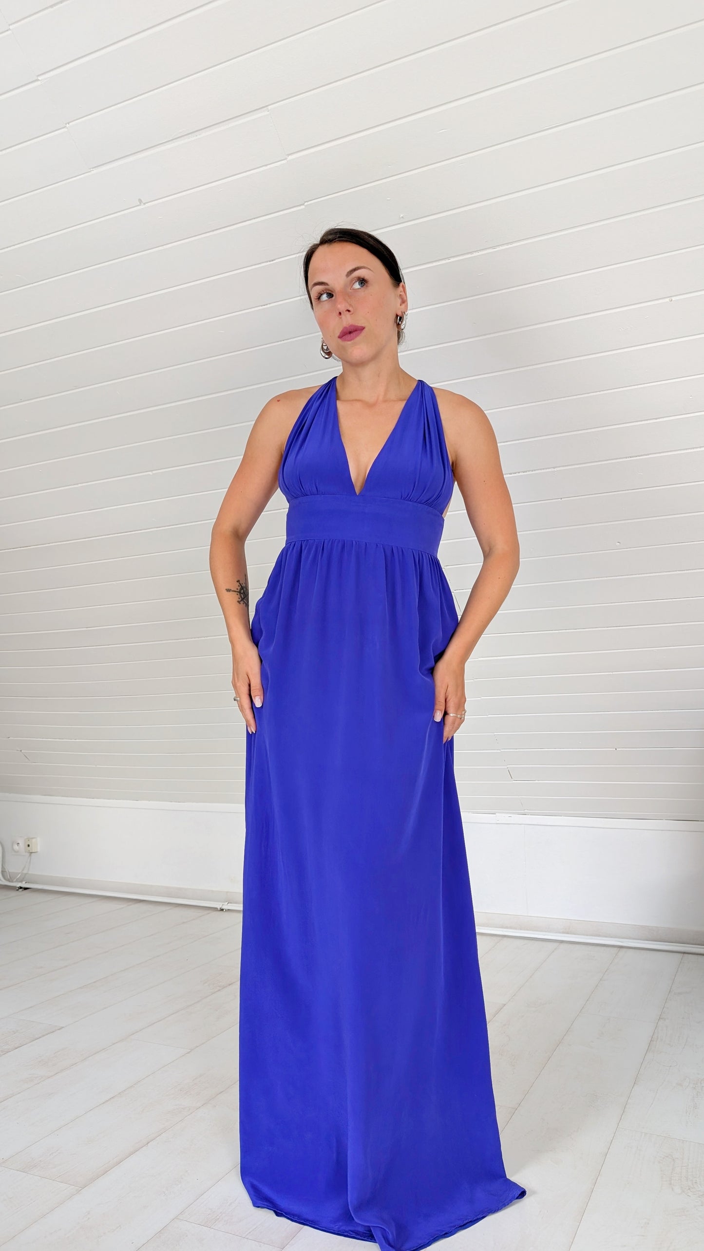 Robe longue soie T36-38
