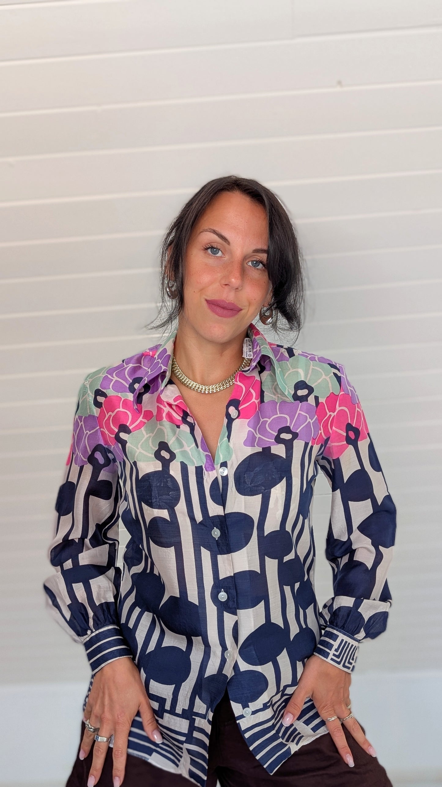 Blouse 70s Lanvin soie T36