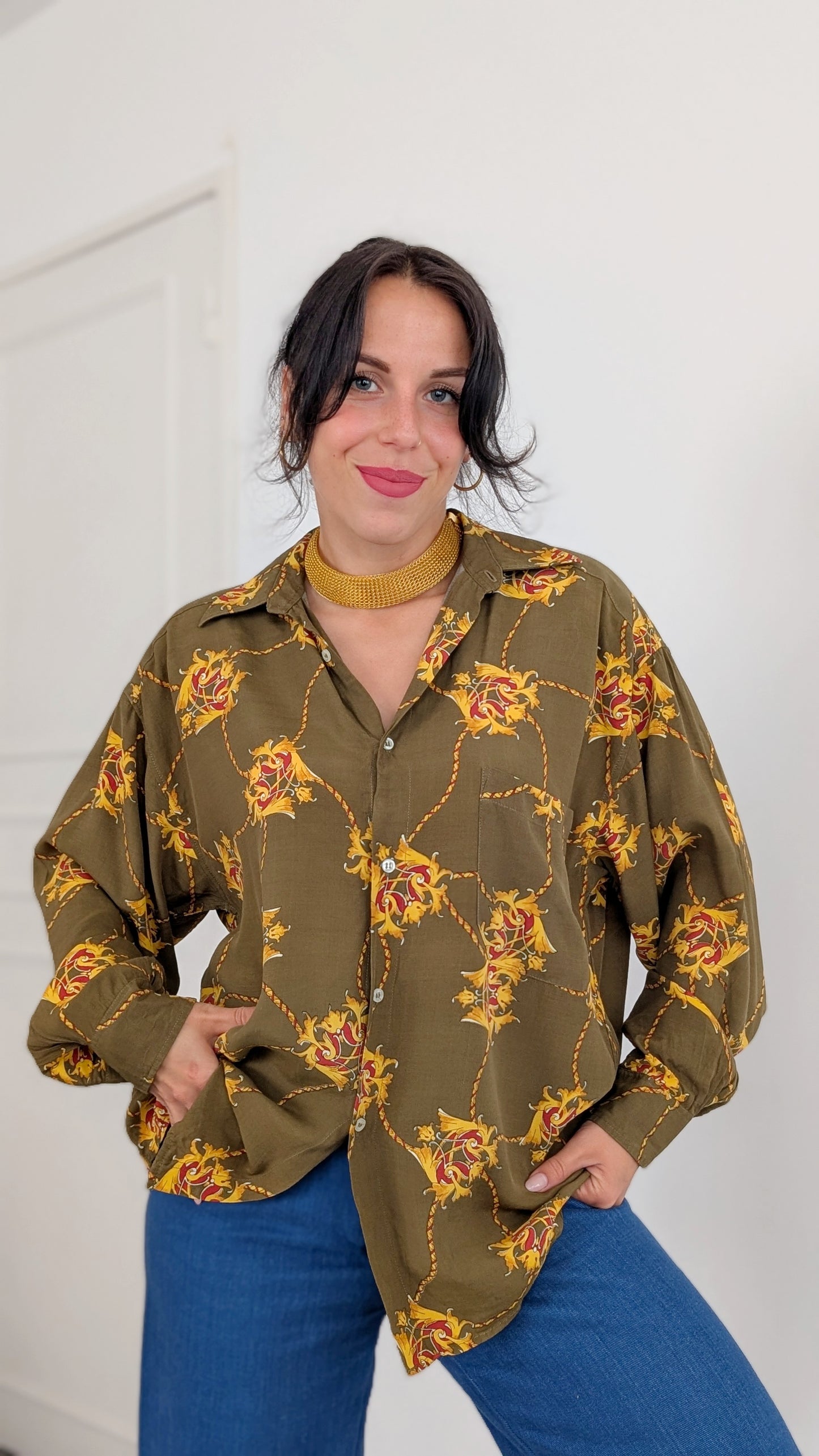 Blouse viscose 80s T42-44