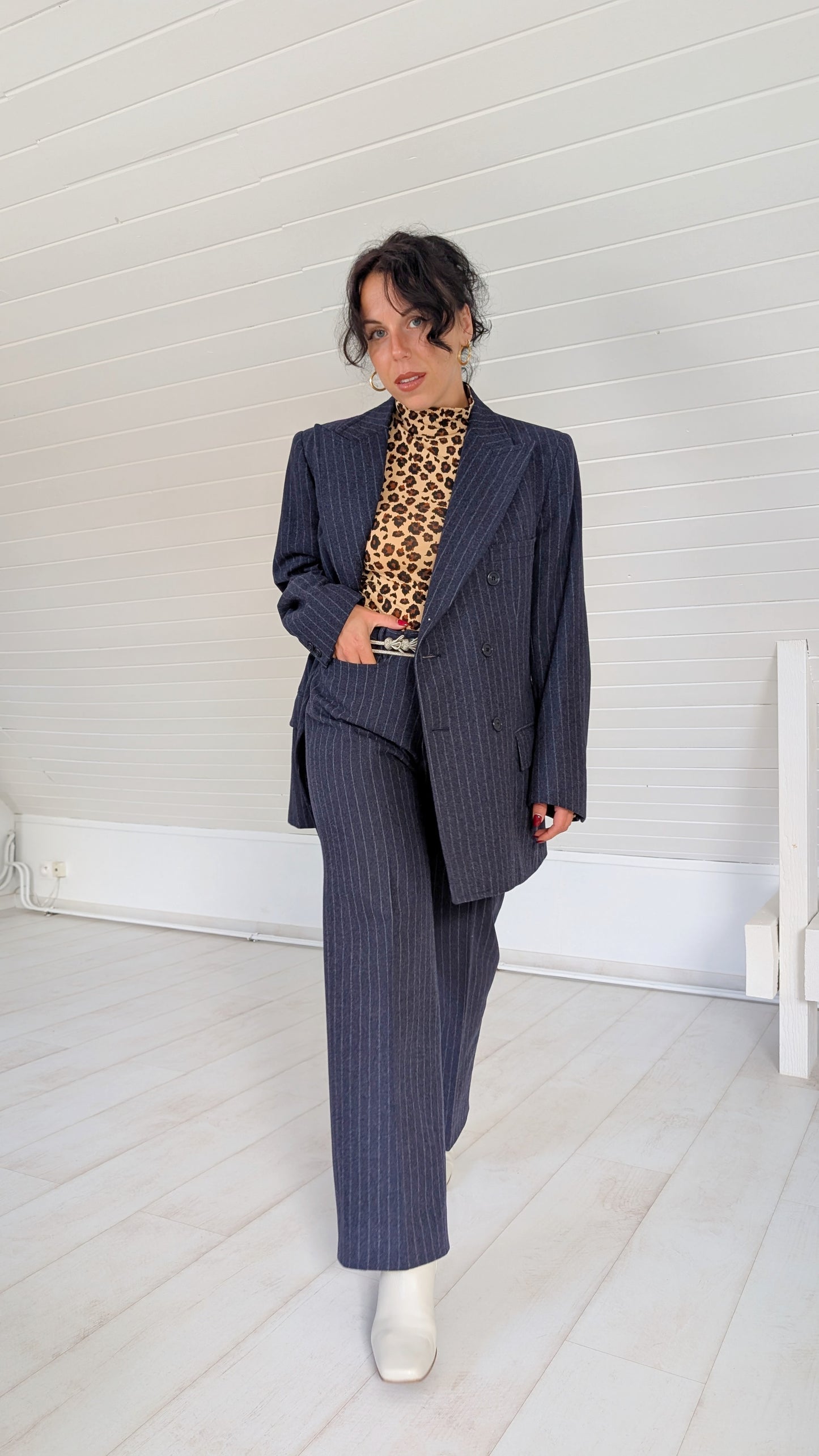 Tailleur pure laine 70s Burton T38
