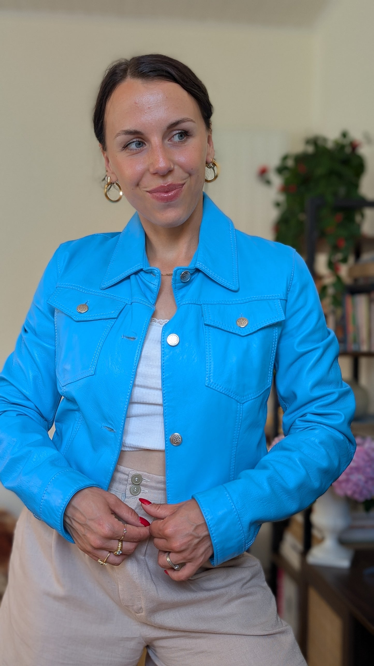 Veste cuir italien T36