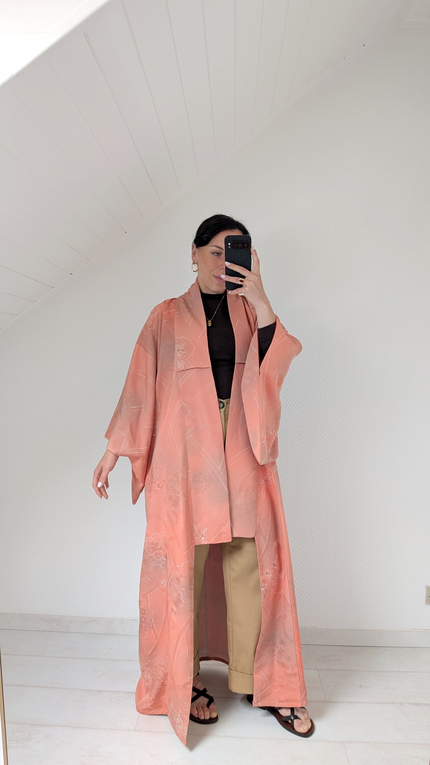 Kimono ancien soie à broderies