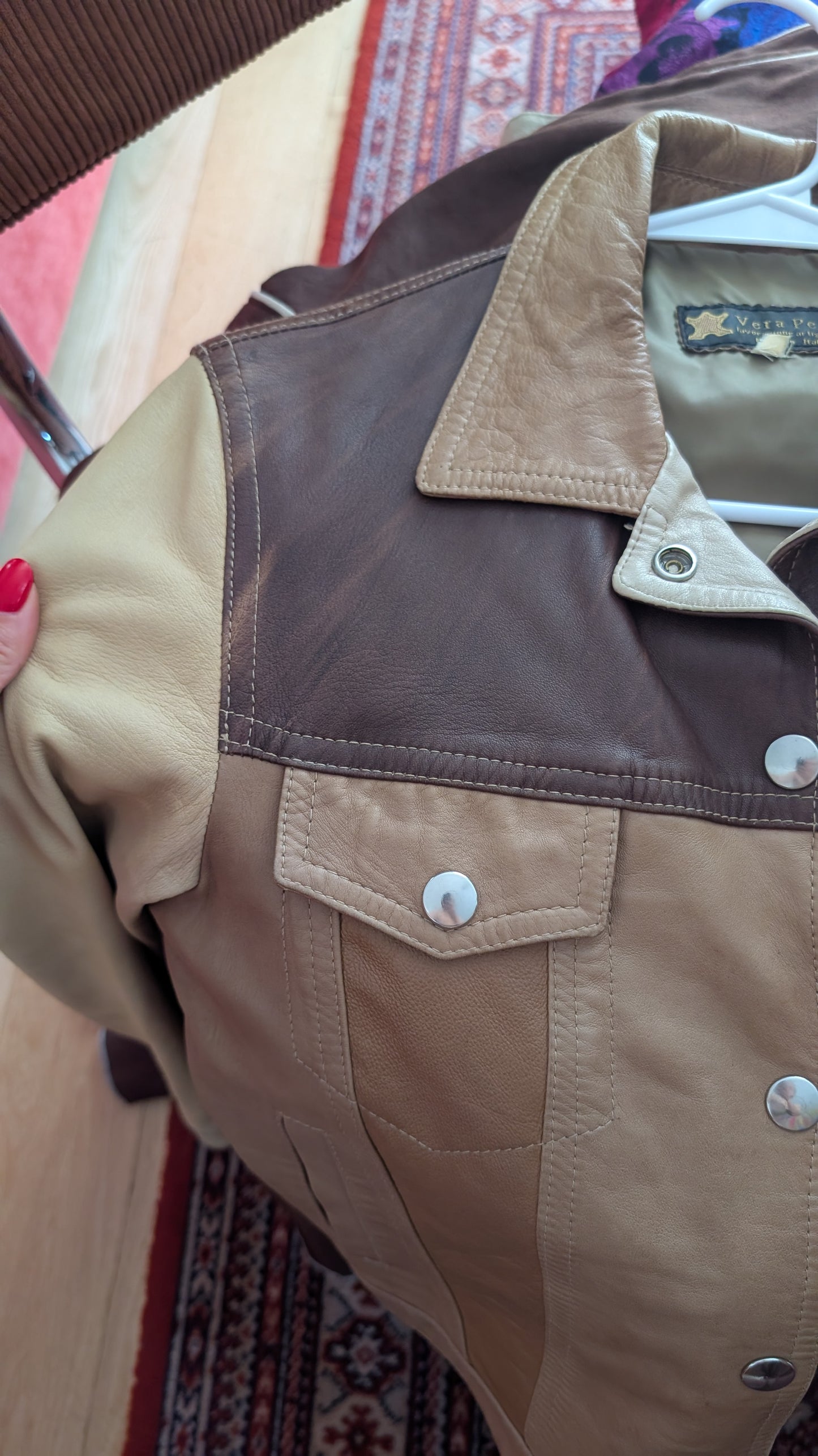 Veste cuir agneau T36
