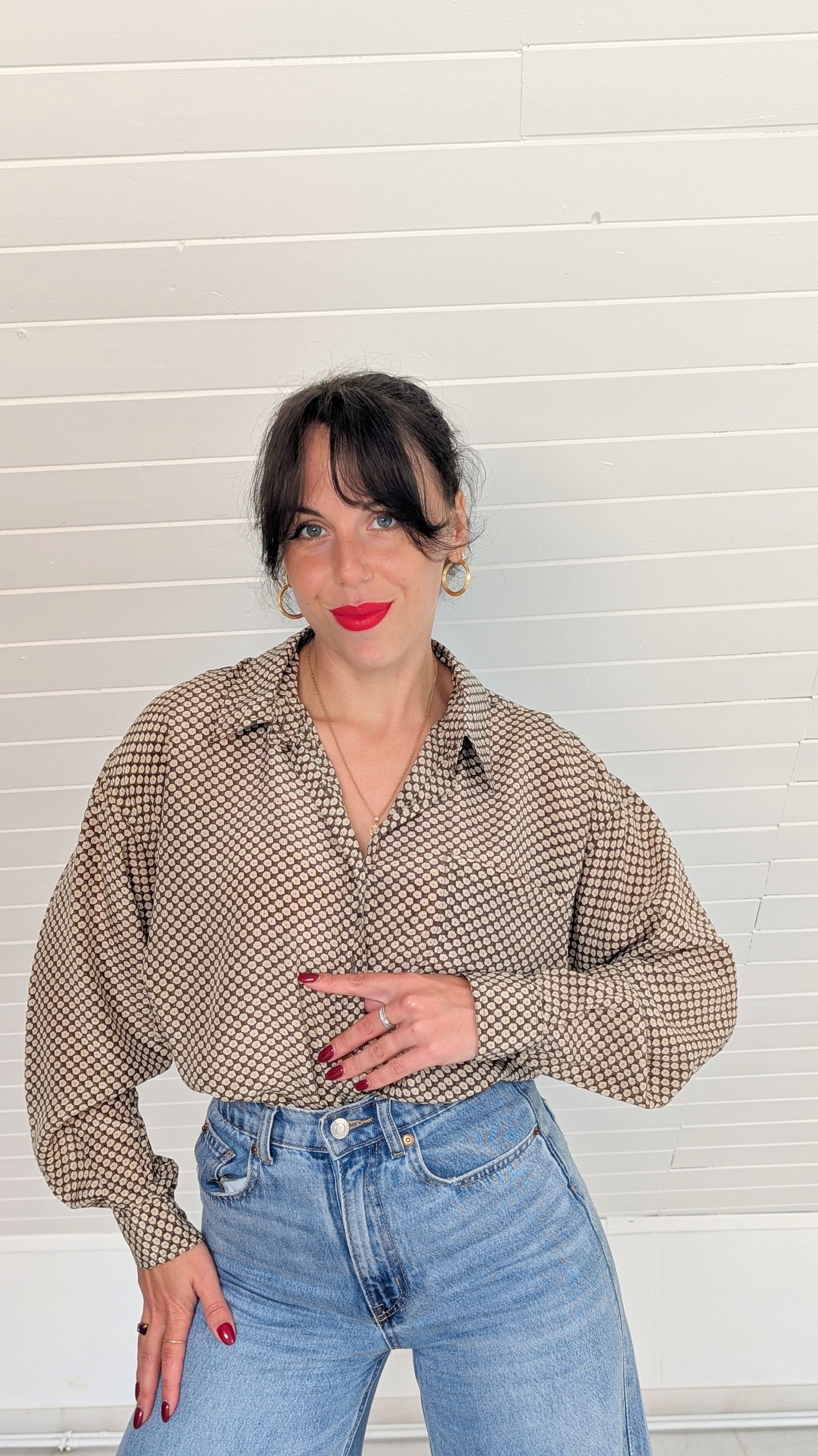 Chemise soie 80s T40