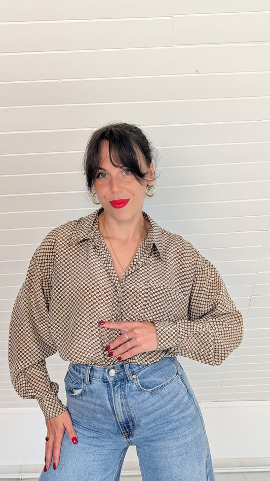 Chemise soie 80s T40