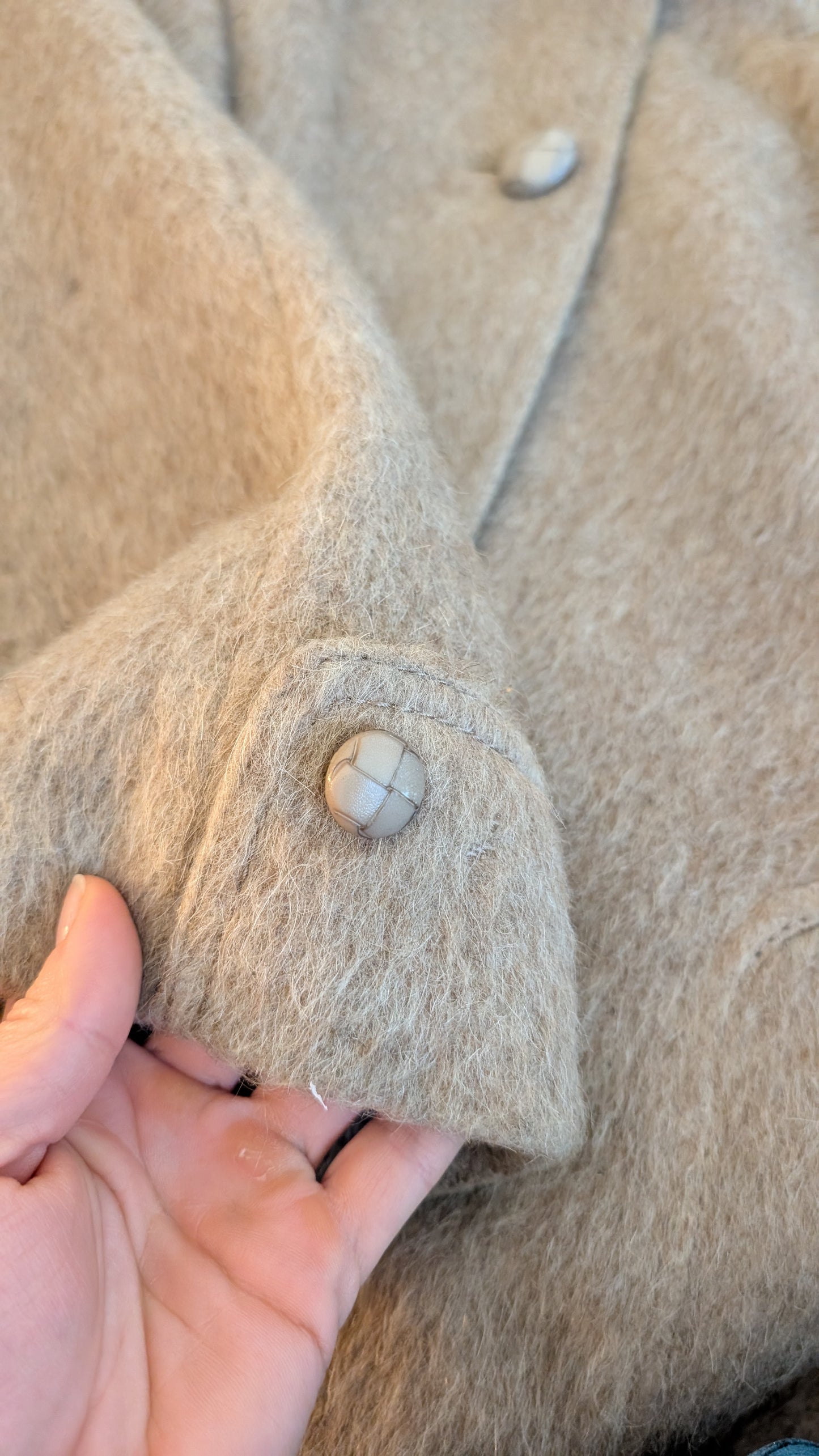 Manteau laine lama 70s T36-38