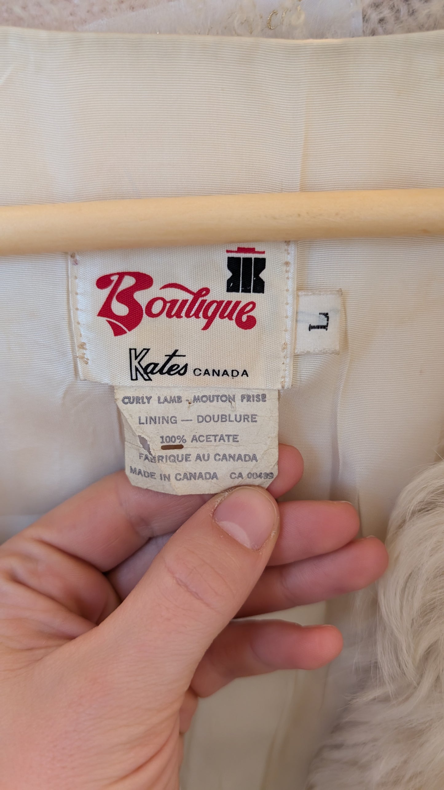 Veste sans manches mouton frisé 70s T40-42