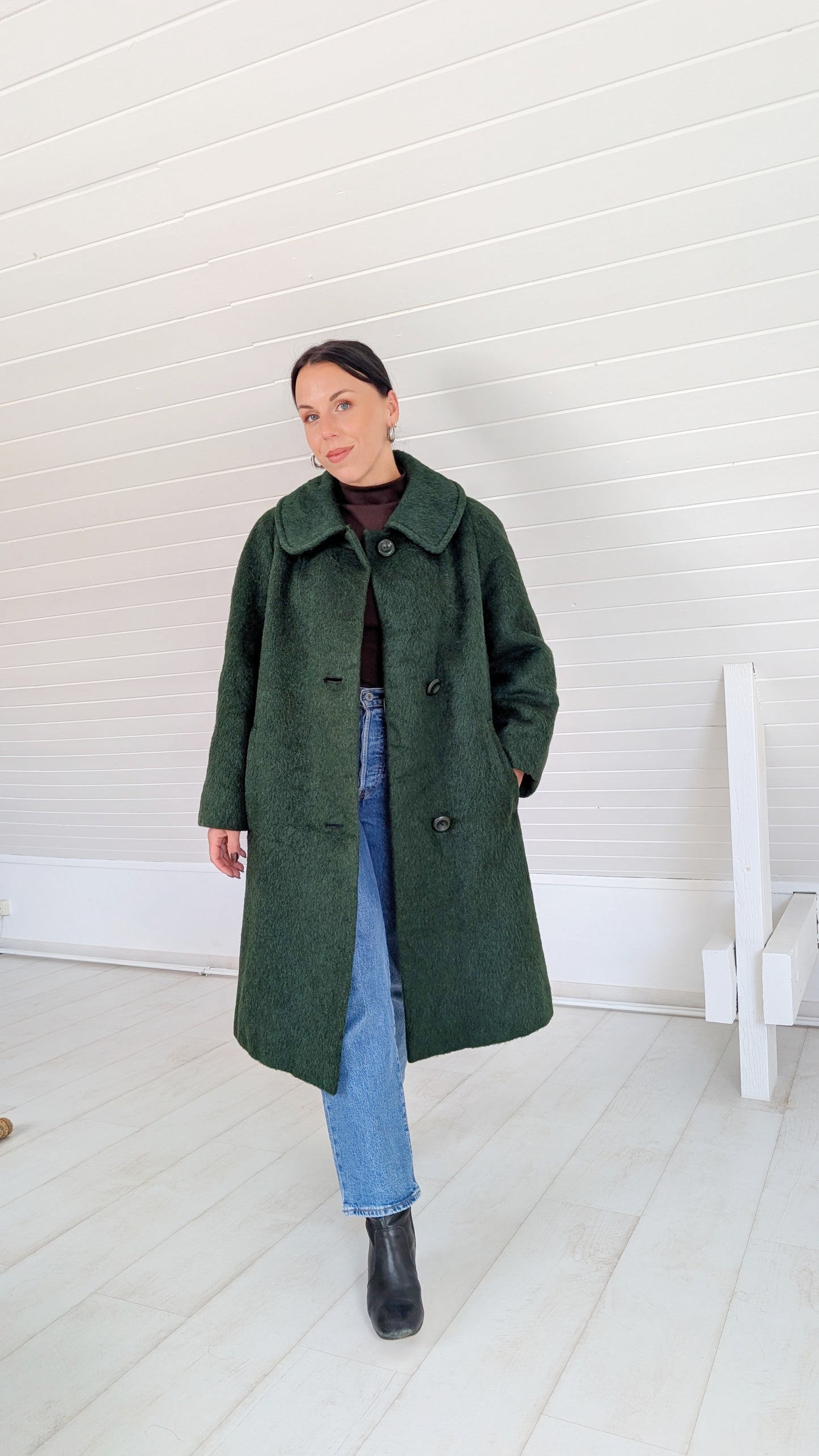 Manteau laine mohair 1960 T38-40