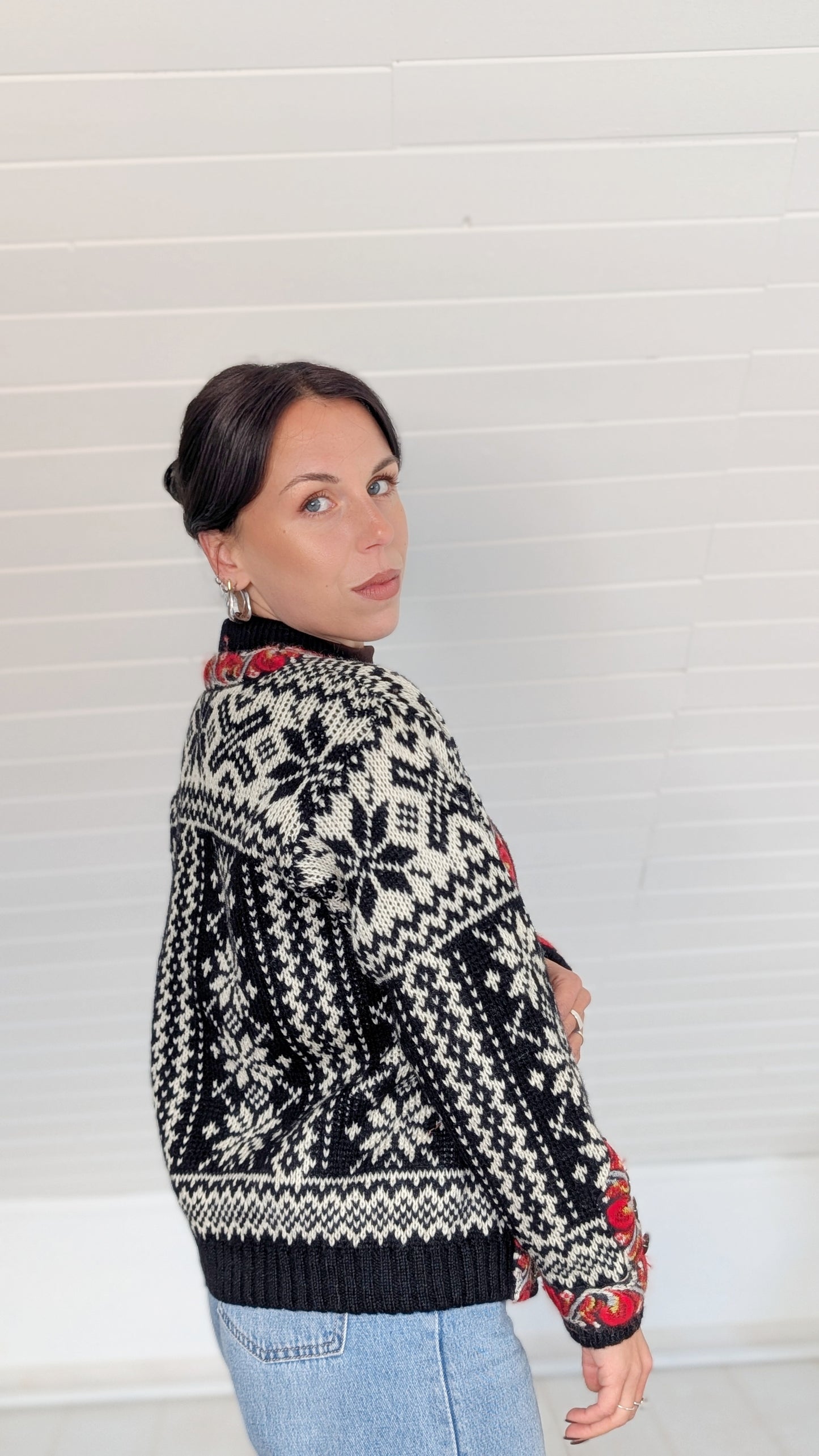 Cardigan norvégien pure laine T36