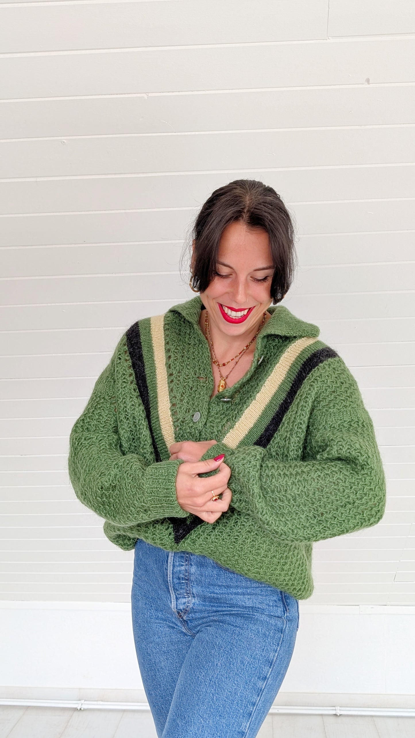 Pull 70s en laine mohair du 34 au 44