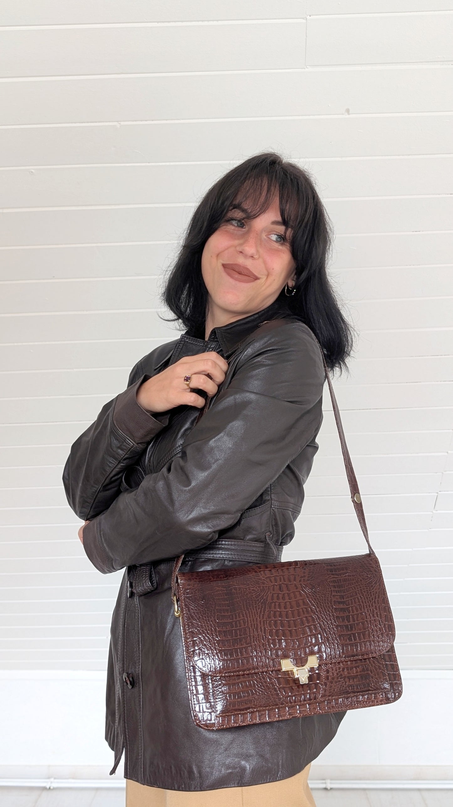 Sac cuir 70s