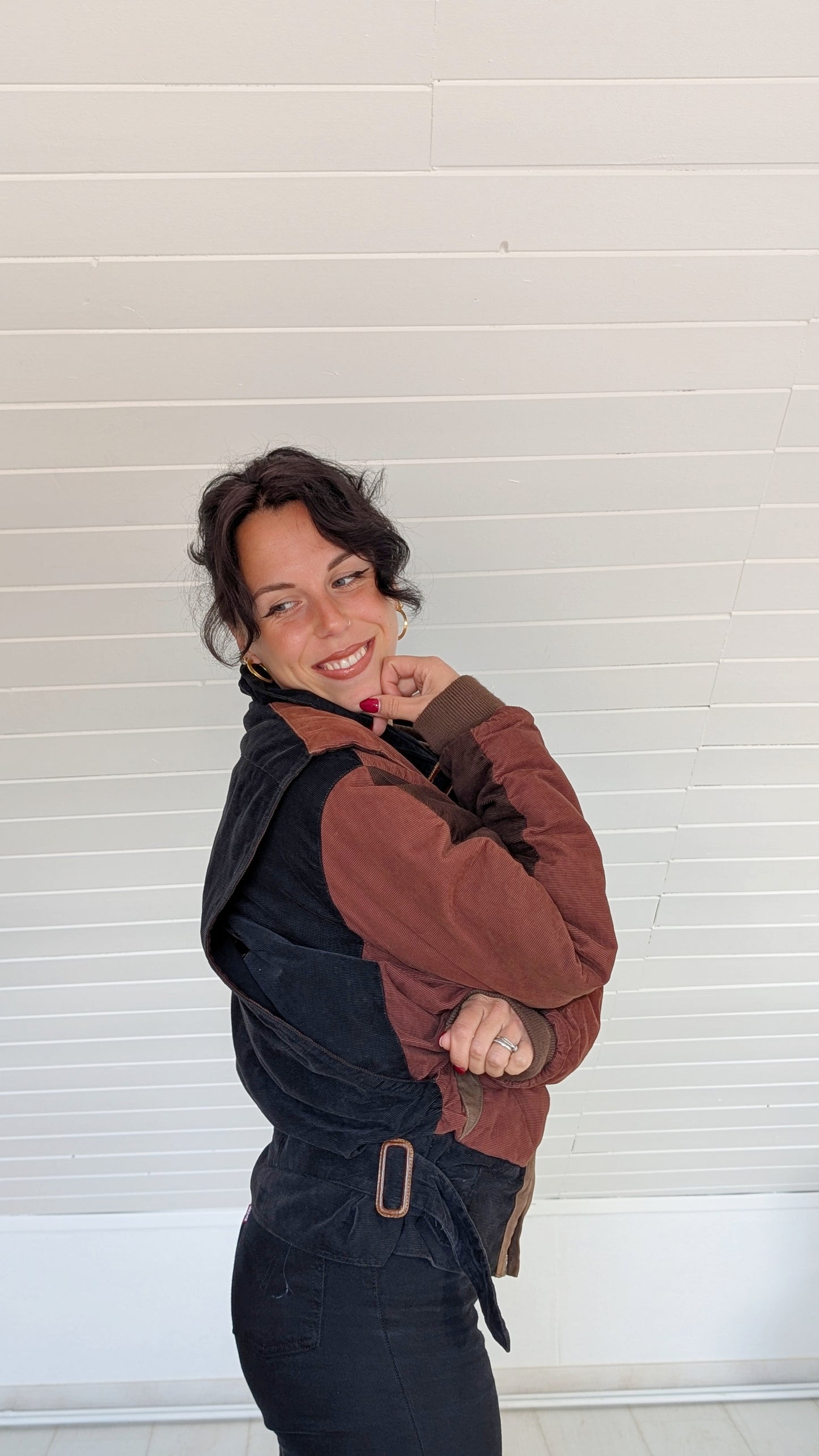 Veste bombers 80s velours de coton T42