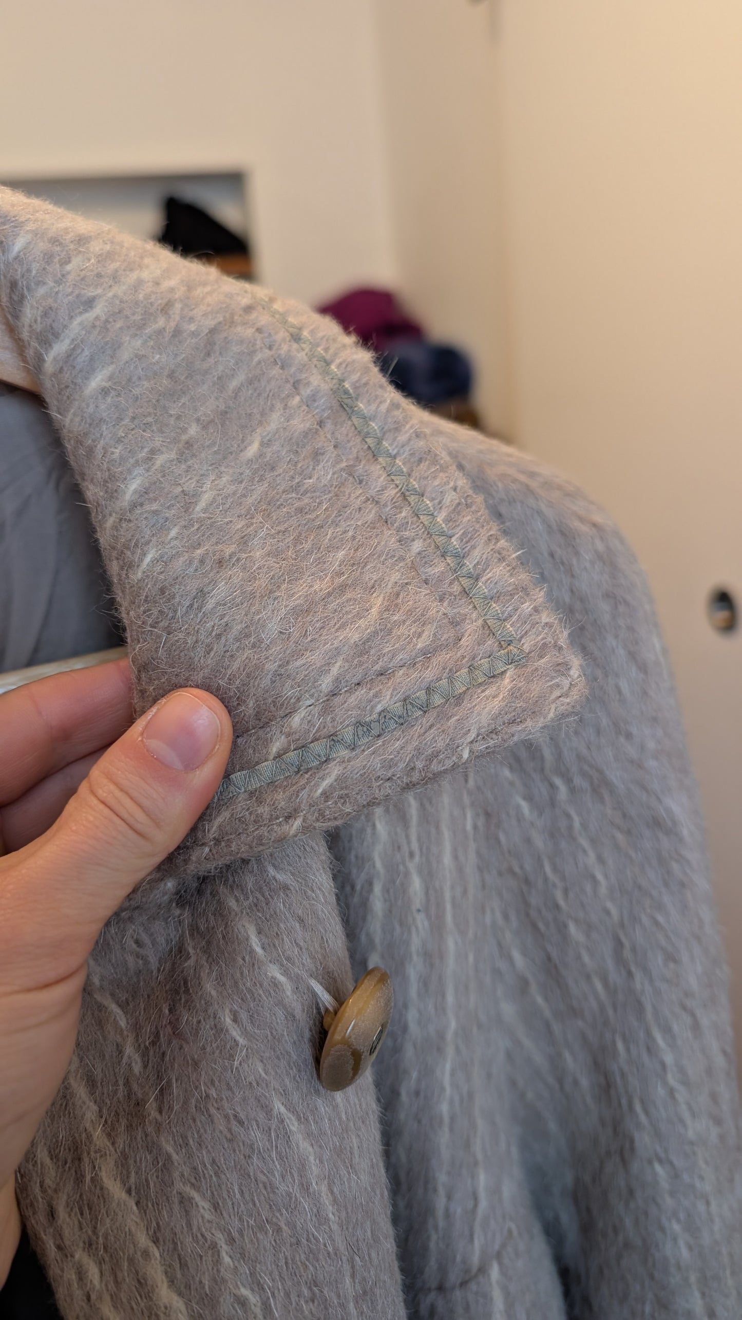 Manteau 80s laine lama T40-42