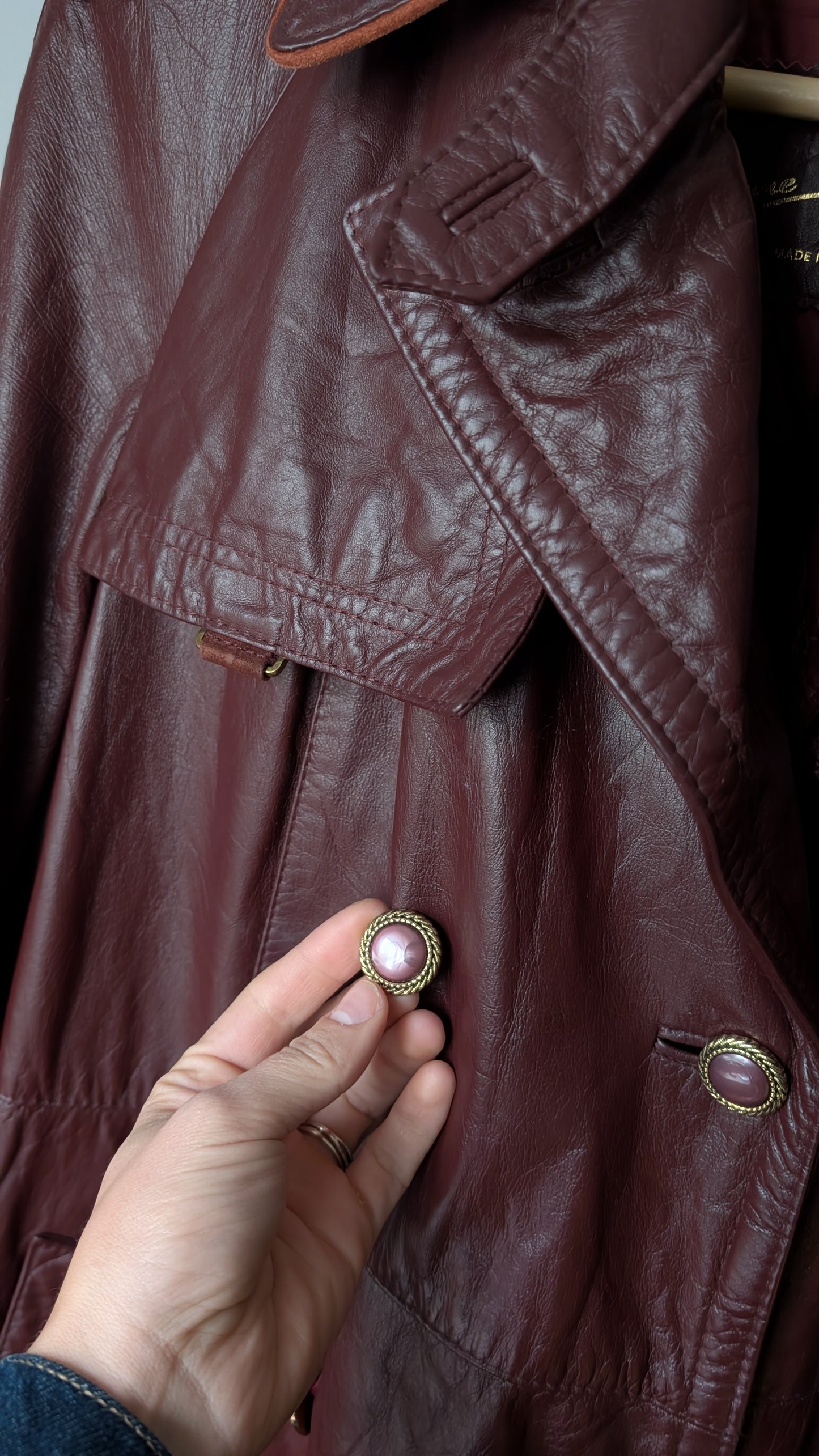 Trench en cuir 1980 T38