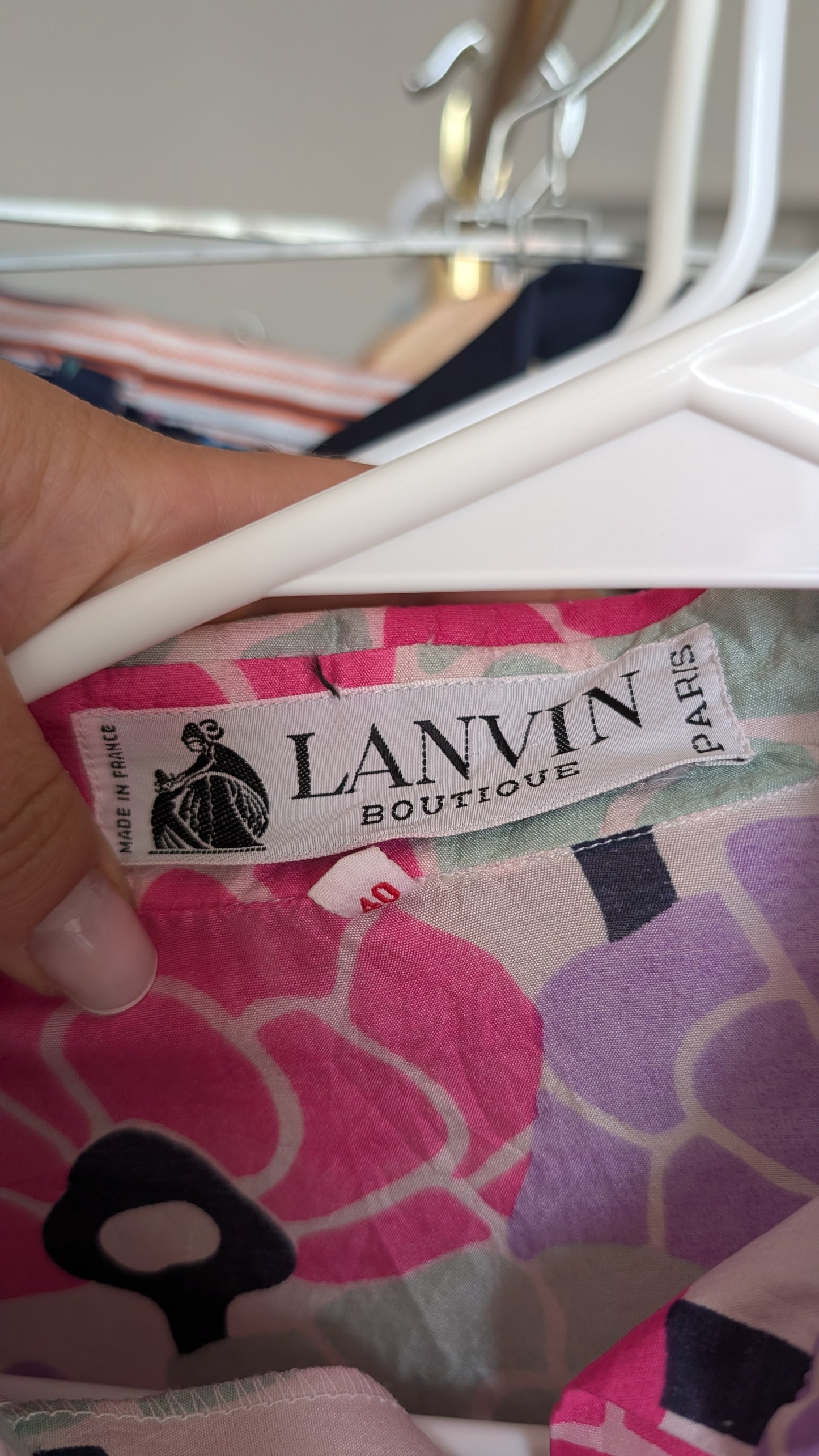 Blouse 70s Lanvin soie T36