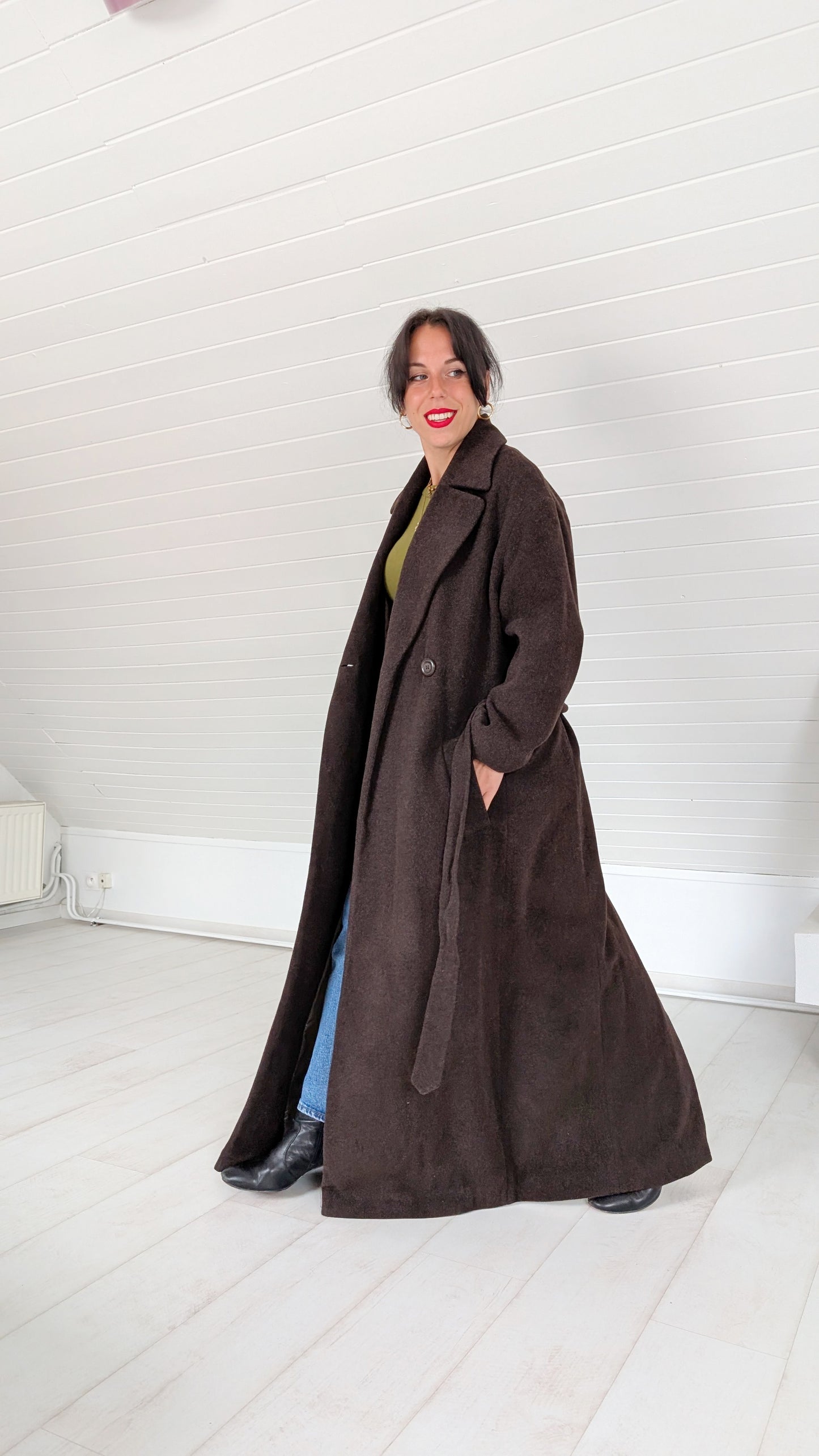 Manteau laine et cachemire 90s T40-42