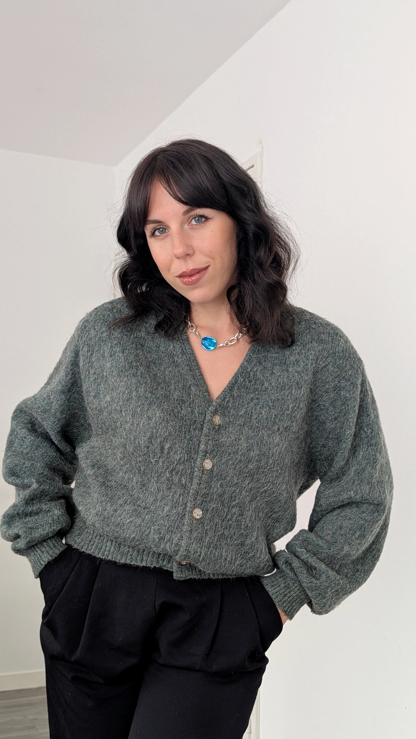 Cardigan laine et mohair T40-42