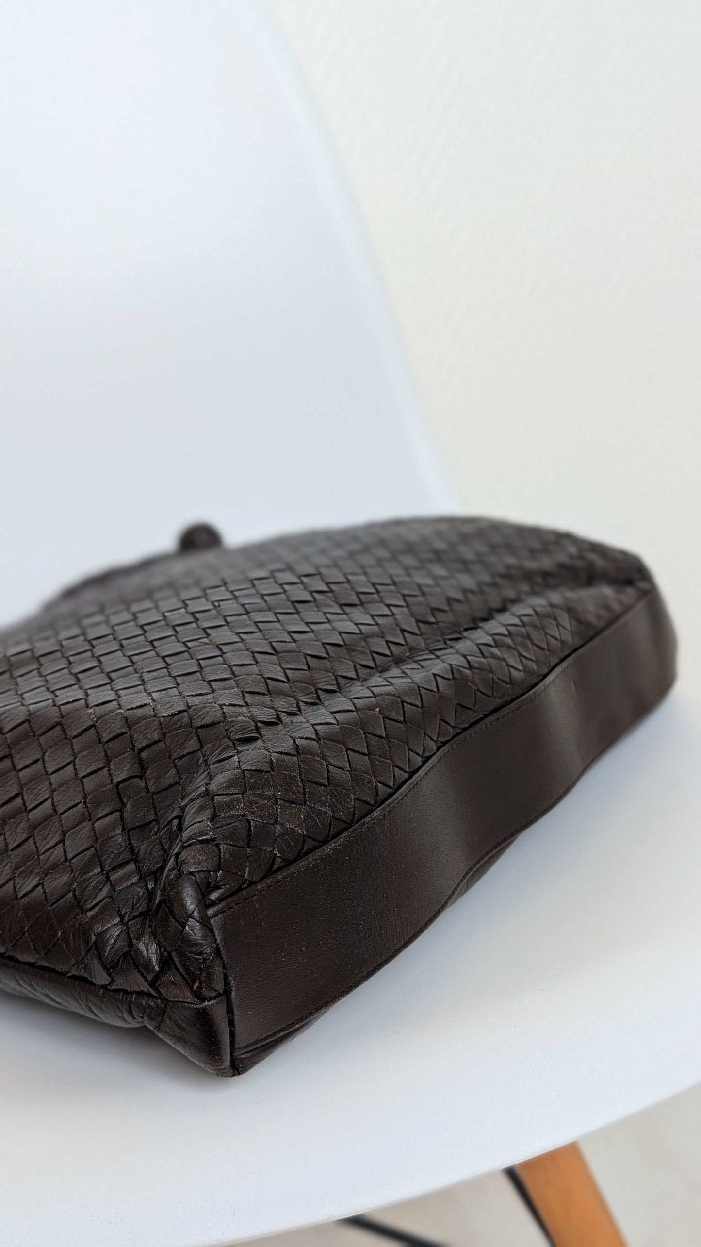 Sac en cuir souple tréssé