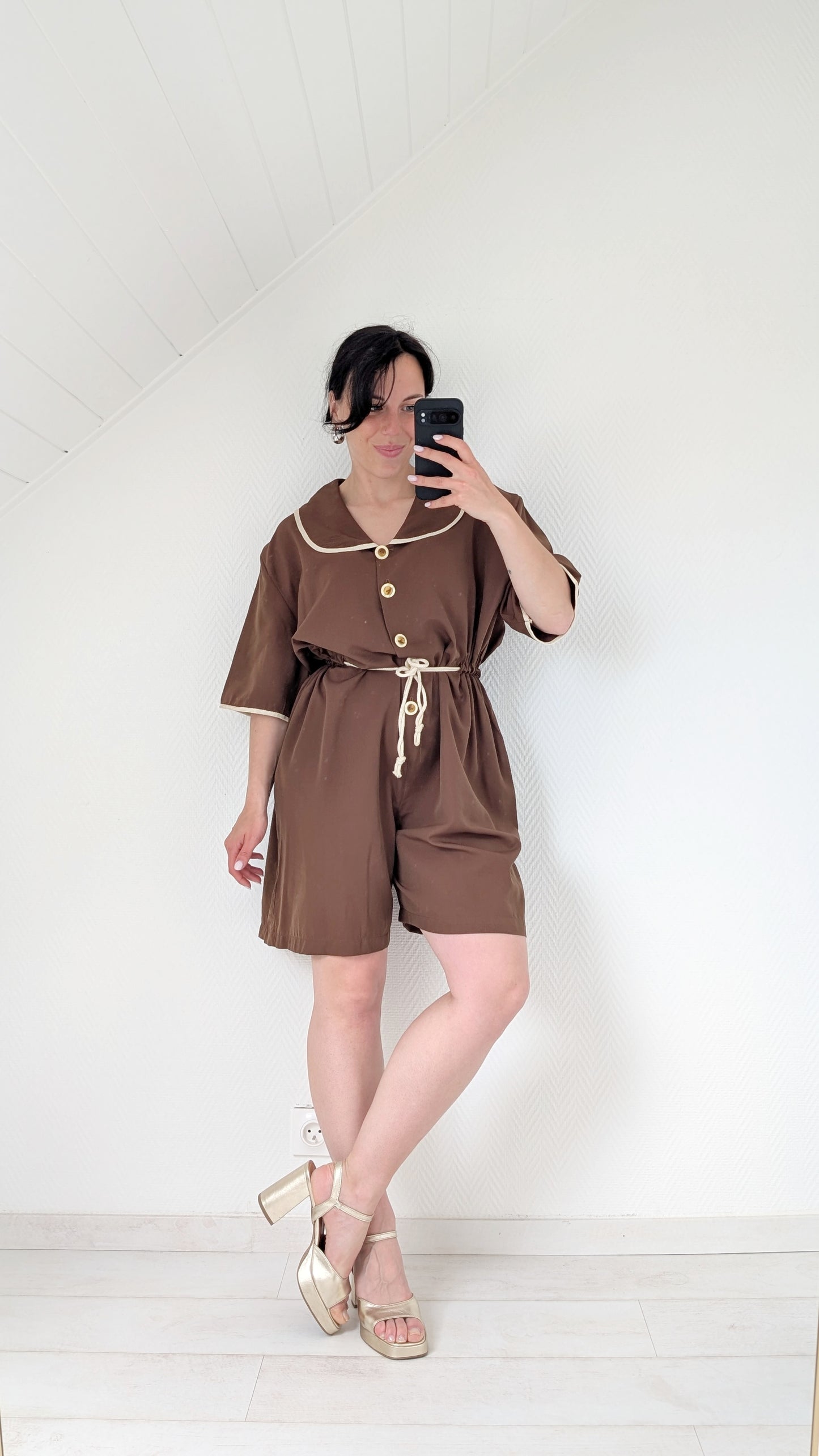 Combishort en viscose faite main T40-42
