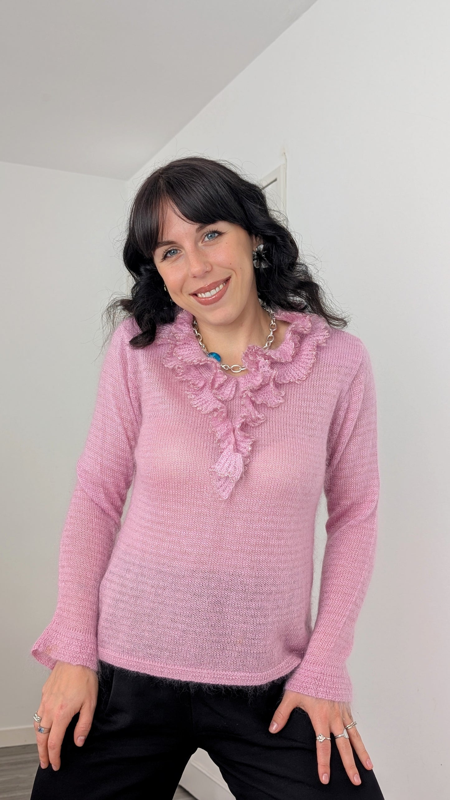 Pull laine et soie taille 36-38