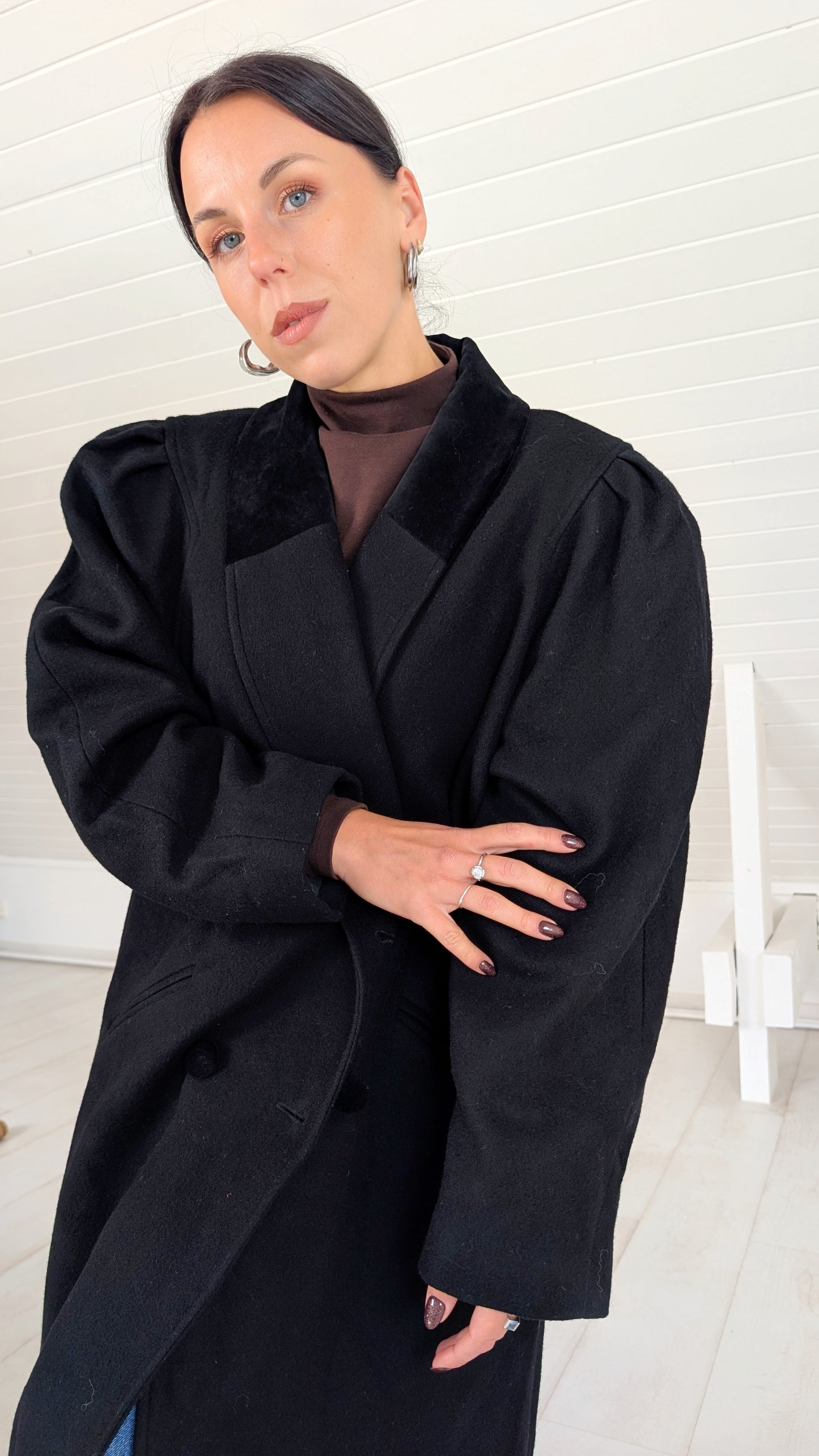 Manteau pure laine 80s T42