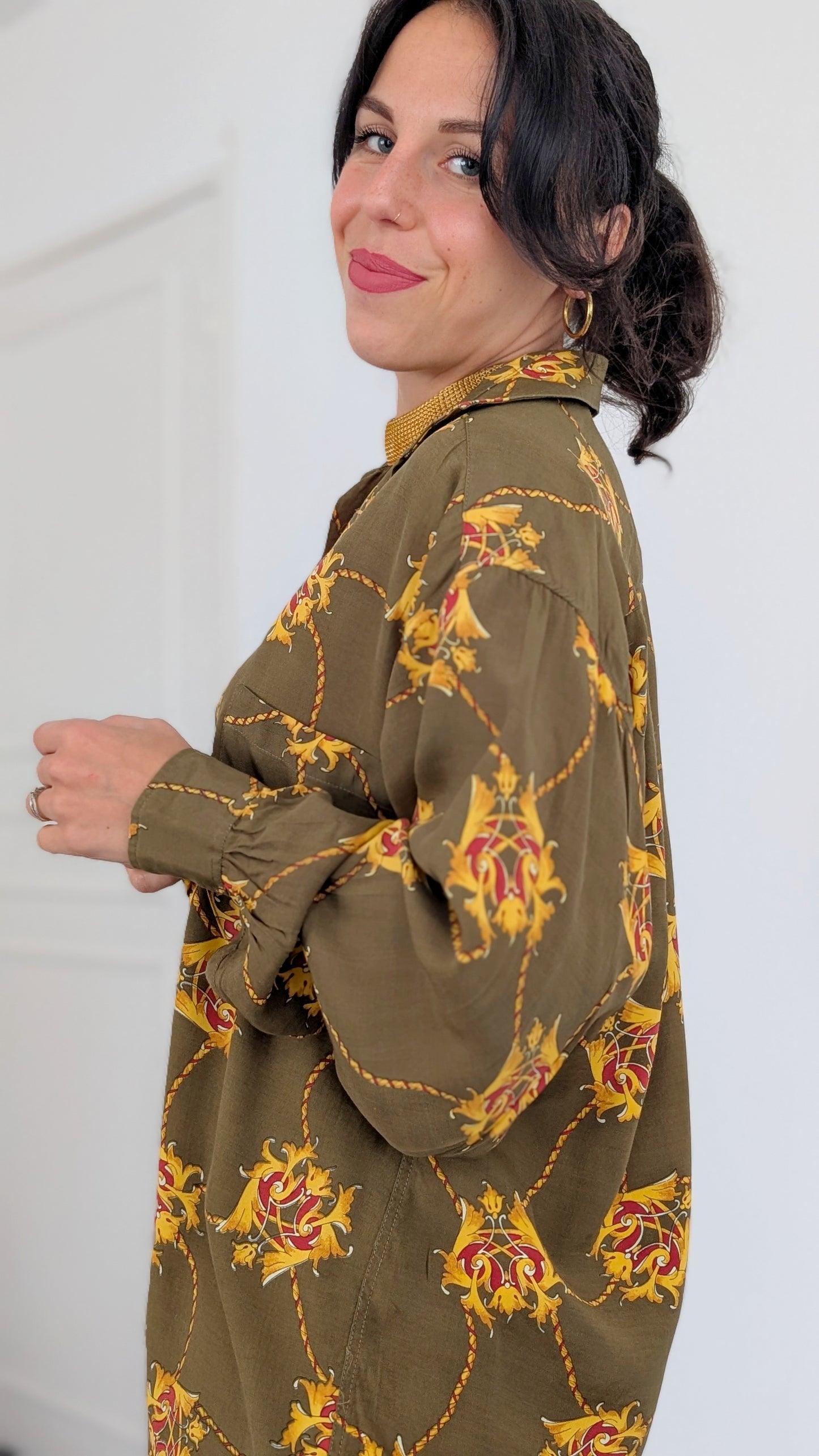 Blouse viscose 80s T42-44