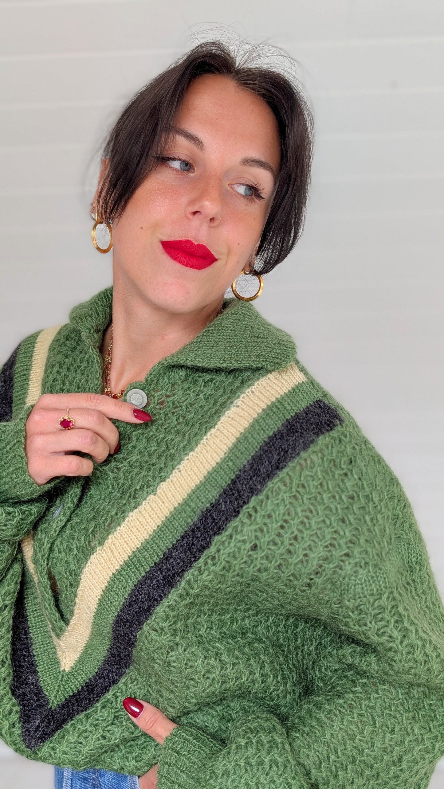 Pull 70s en laine mohair du 34 au 44