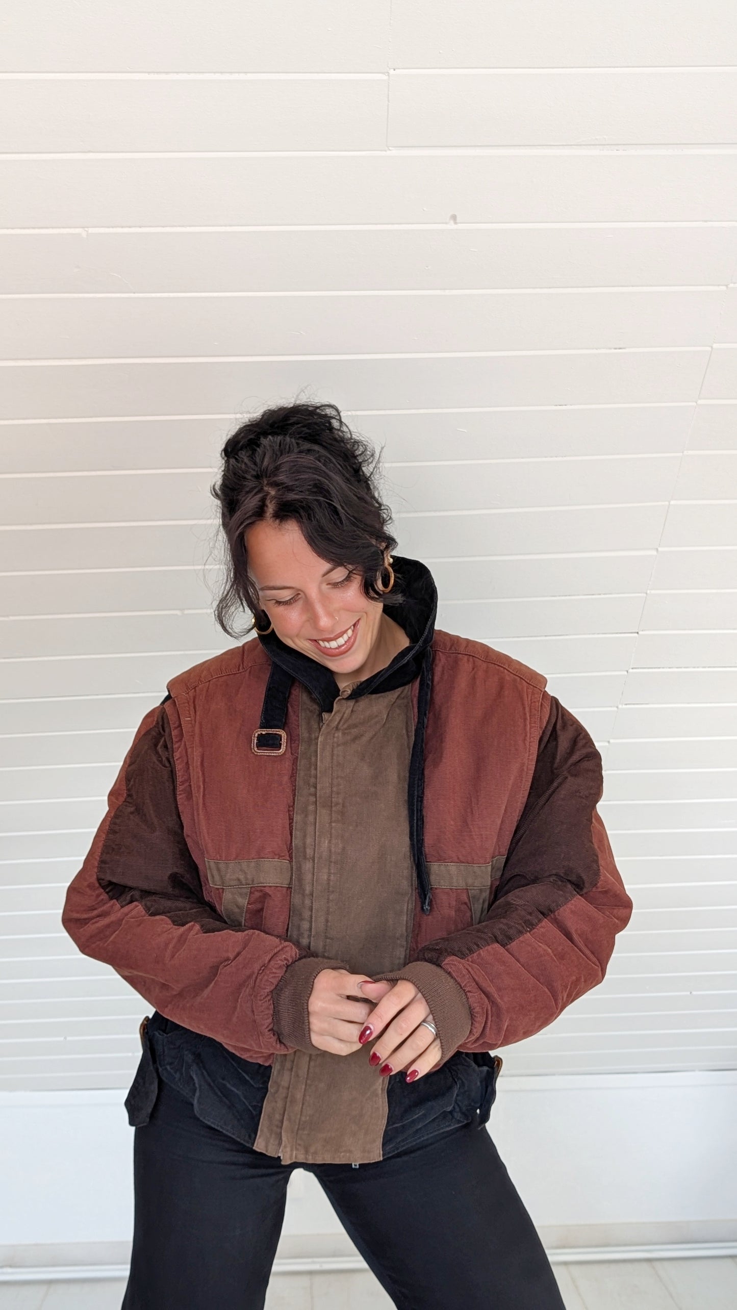 Veste bombers 80s velours de coton T42