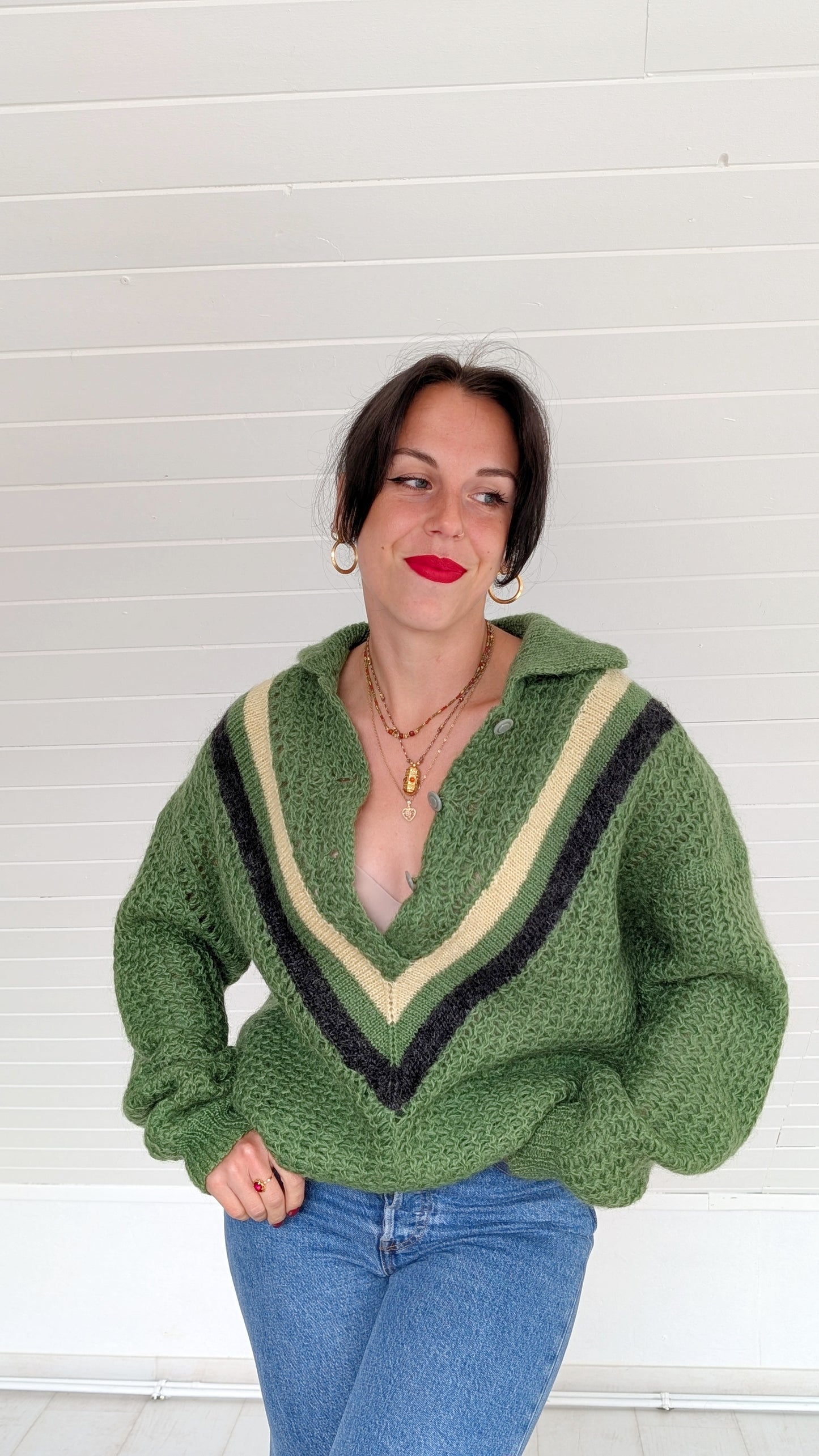 Pull 70s en laine mohair du 34 au 44