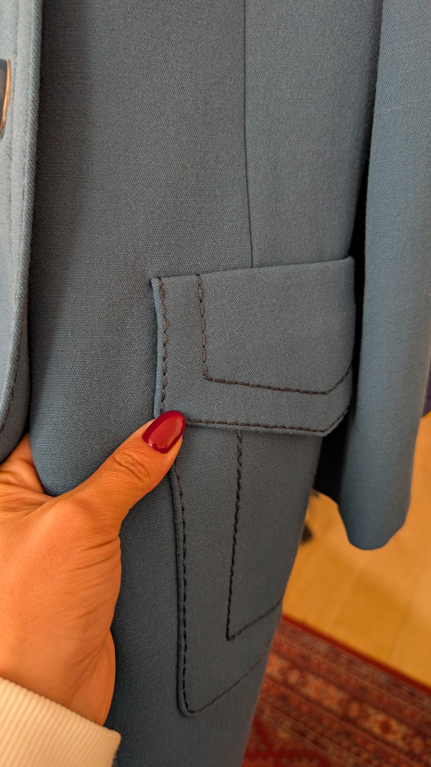 Manteau laine 60s rare T38