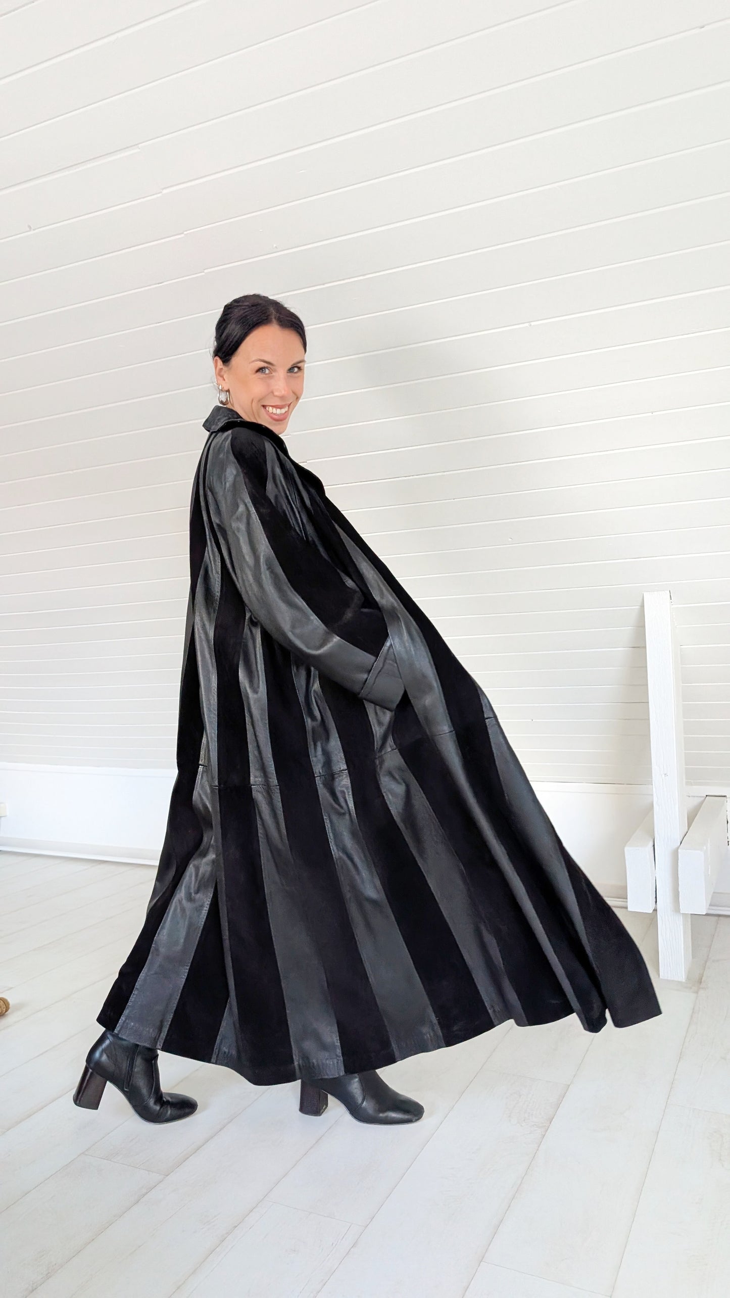 Manteau en cuir long 1980 T42
