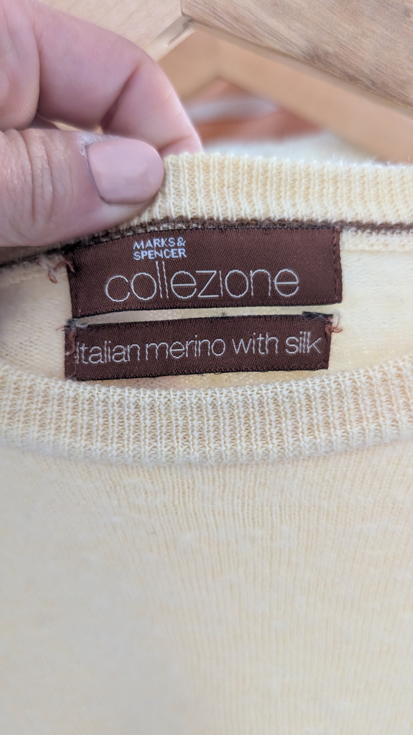 Pull laine mérinos et soie T36-38