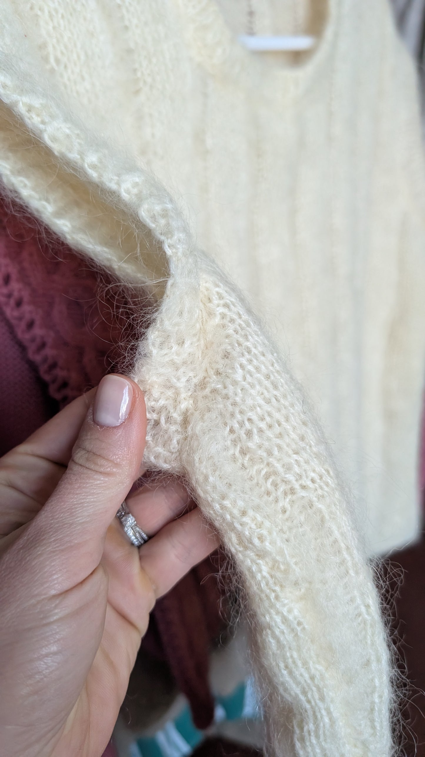 Pull sans manches mohair T40-42