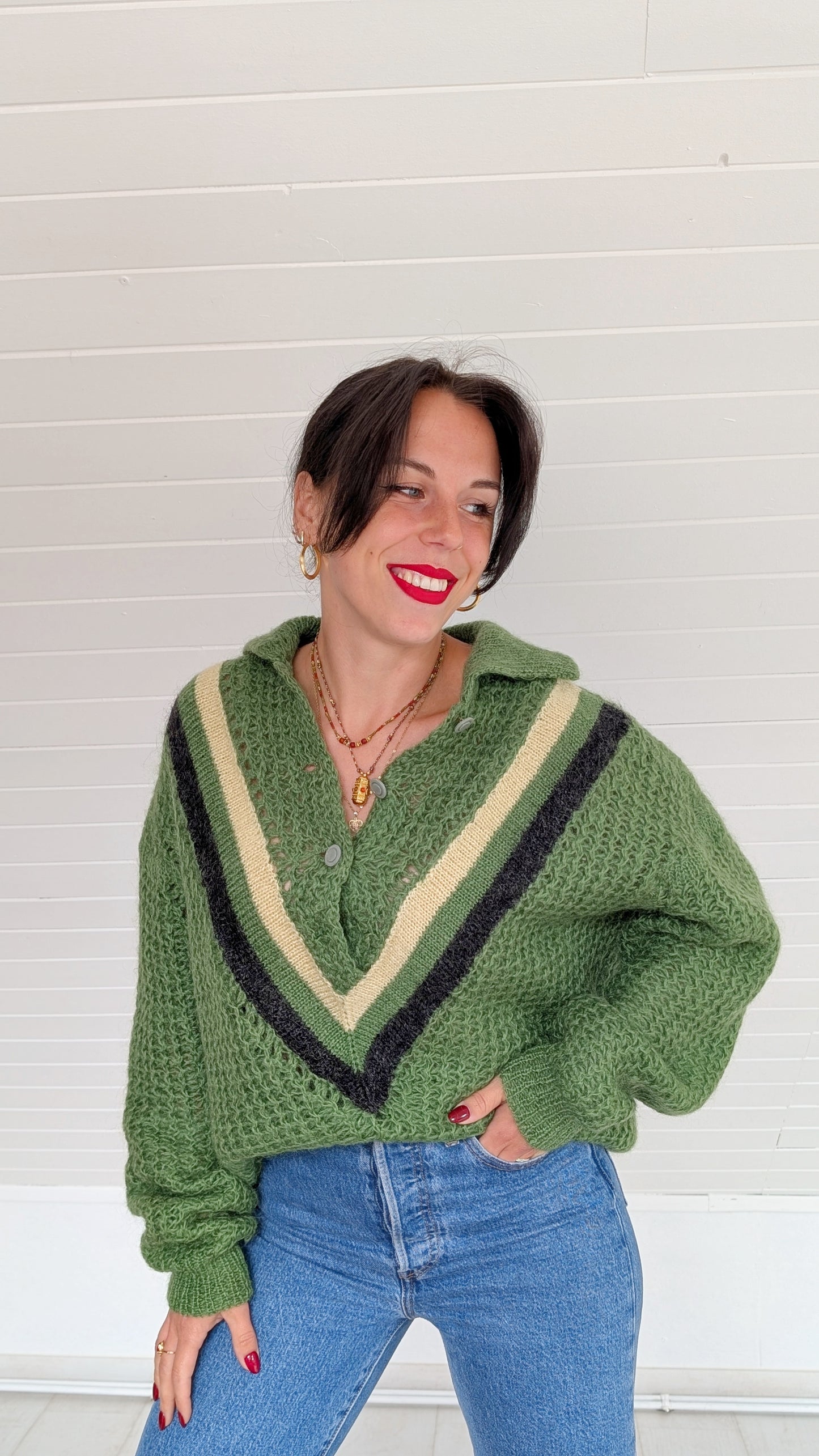 Pull 70s en laine mohair du 34 au 44