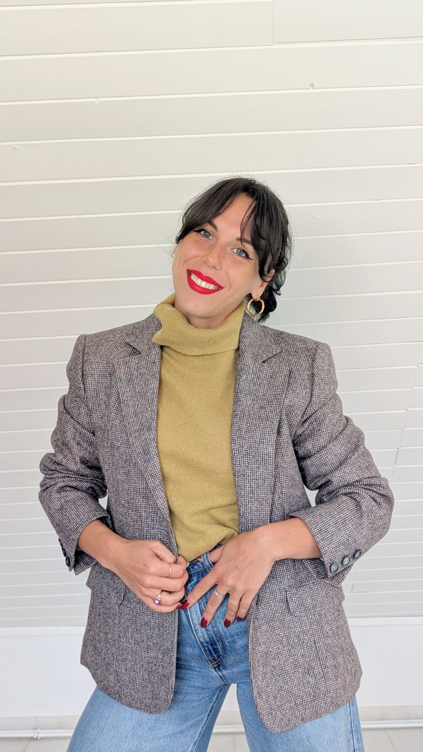 Blazer pure laine 80s T38